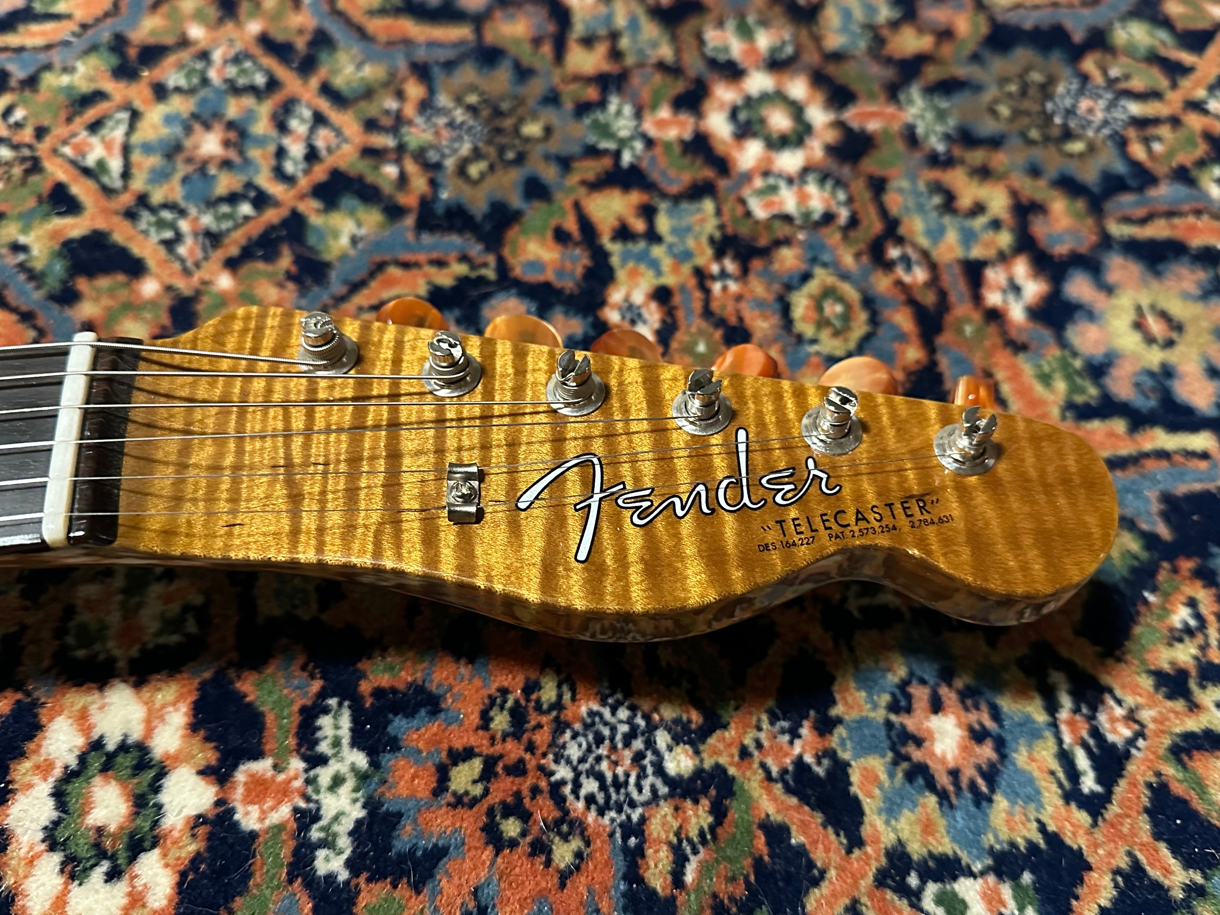 SOLD – 2023 Fender Custom Shop Artisan Koa Telecaster Aged Natural