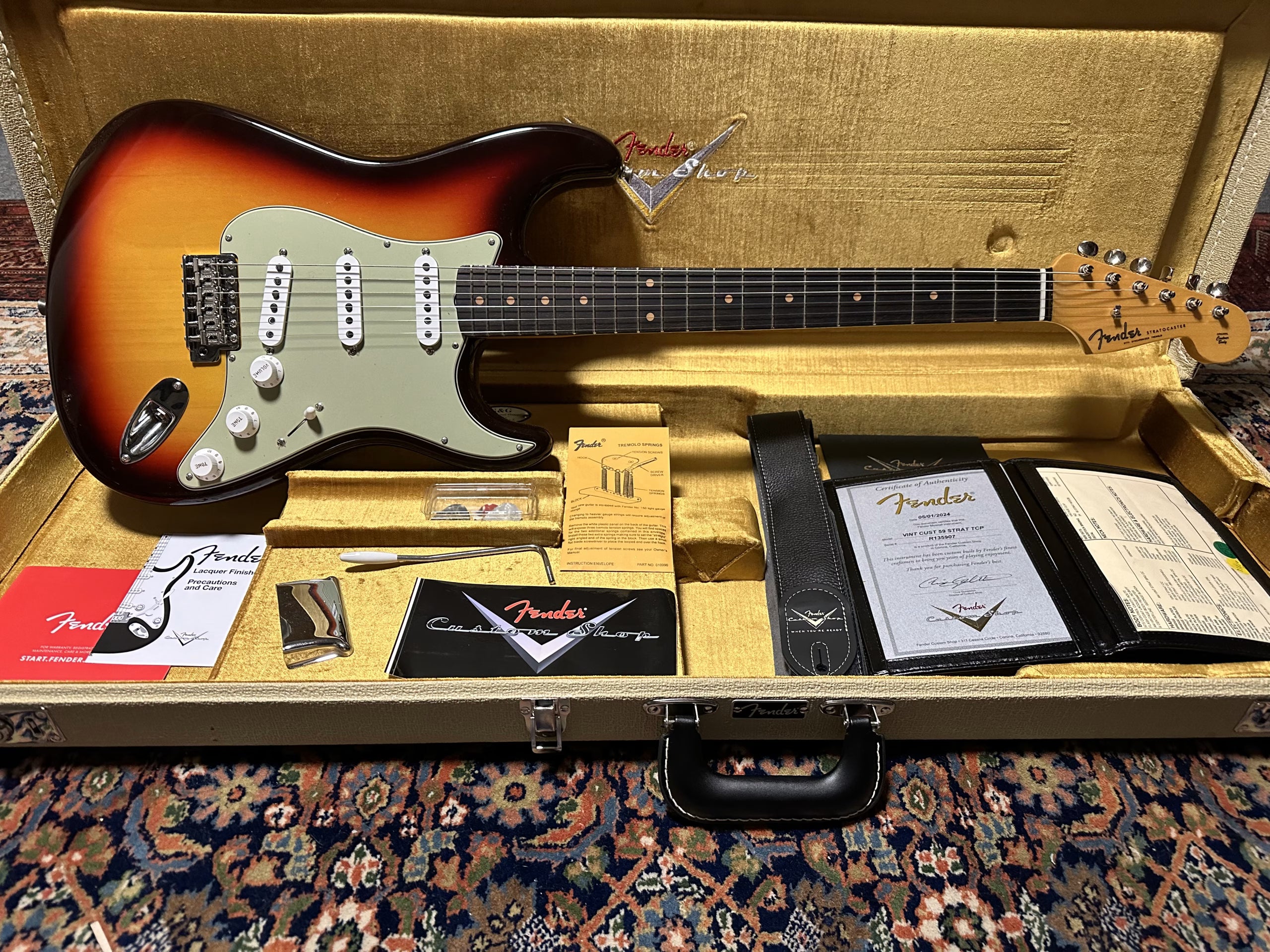 Fender Custom Shop '59 Vintage Custom NOS Stratocaster 2024 Chocolate Sunburst