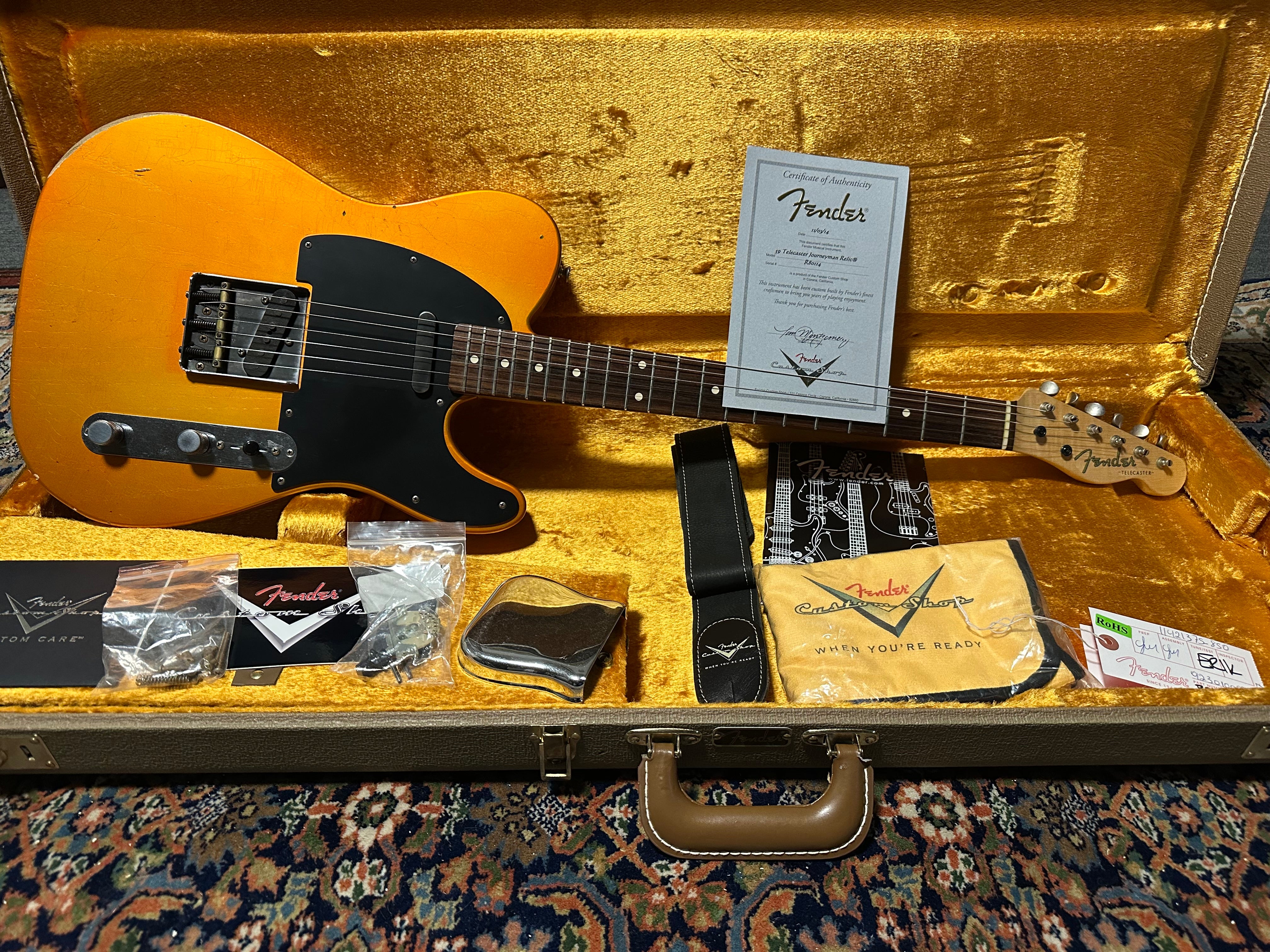 Fender Custom Shop ’59 Journeyman Josefina Campos pickups Telecaster 2014 Candy Tangerine