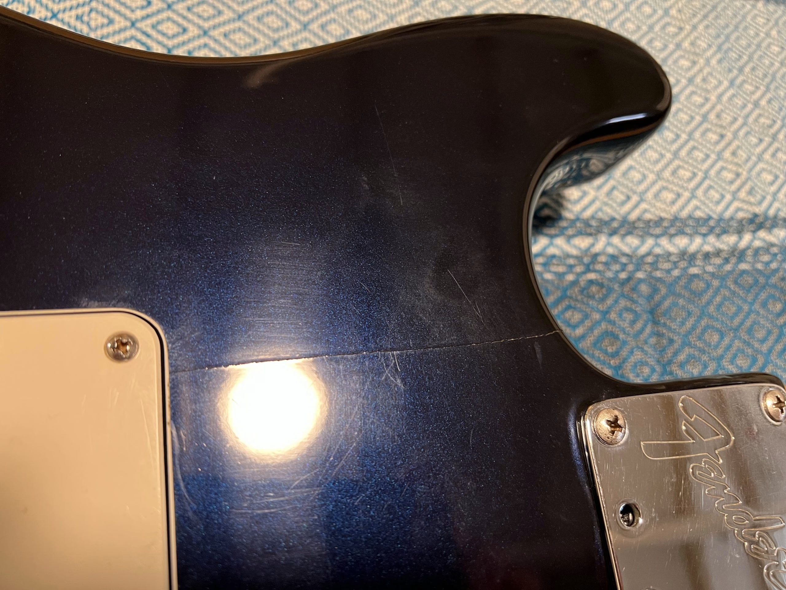 SOLD - 1992 Fender Strat Plus Refinished Midnight Blue