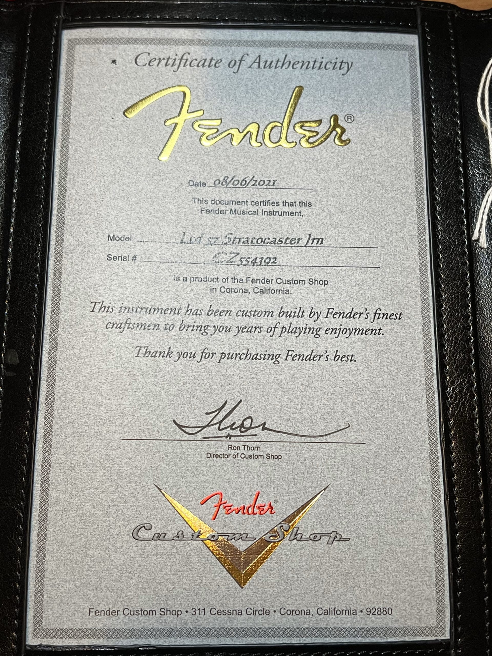 SOLD - 2021 Fender Custom Shop '57 Limited Journeyman Stratocaster Tahitian Coral