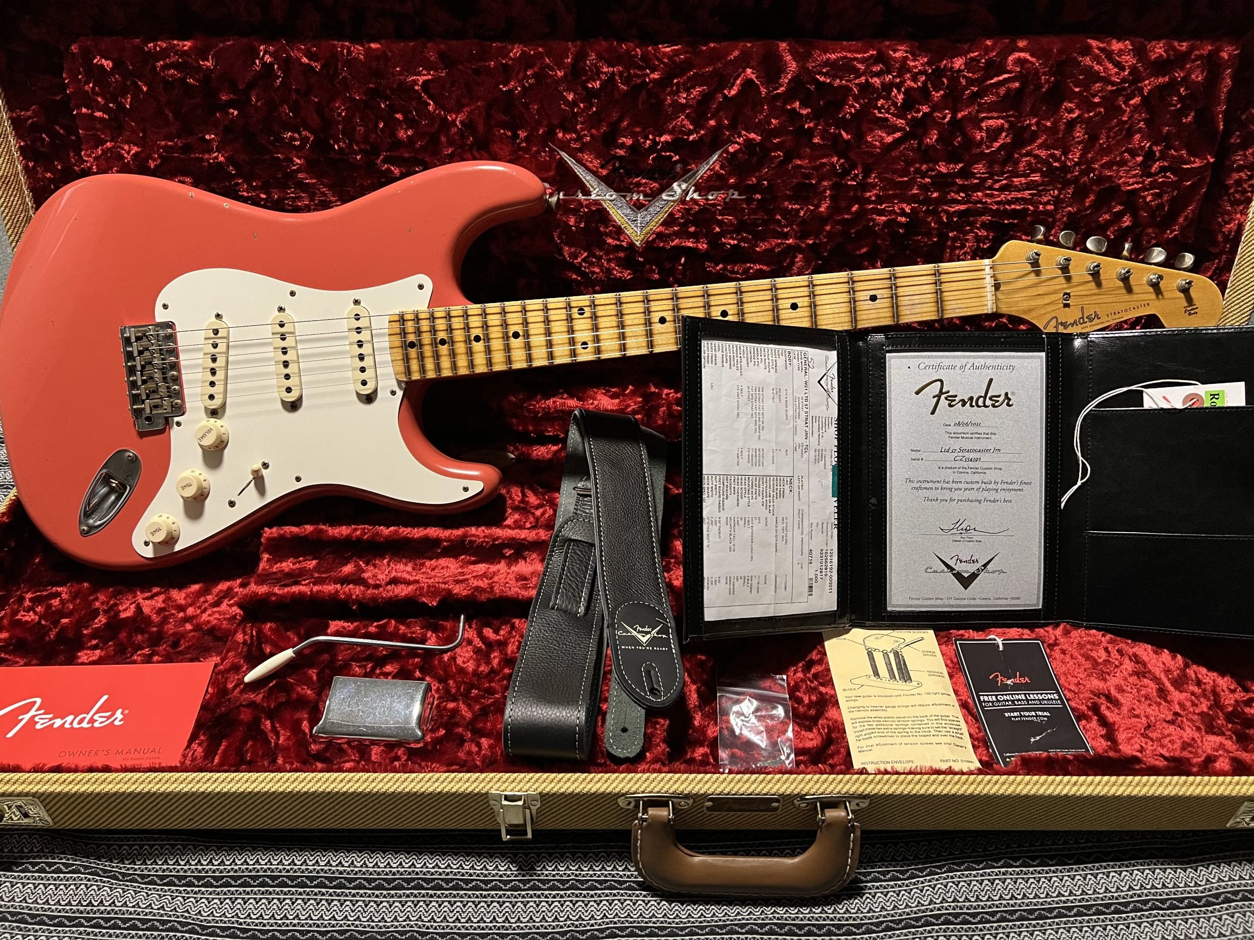 SOLD - 2021 Fender Custom Shop '57 Limited Journeyman Stratocaster Tahitian Coral