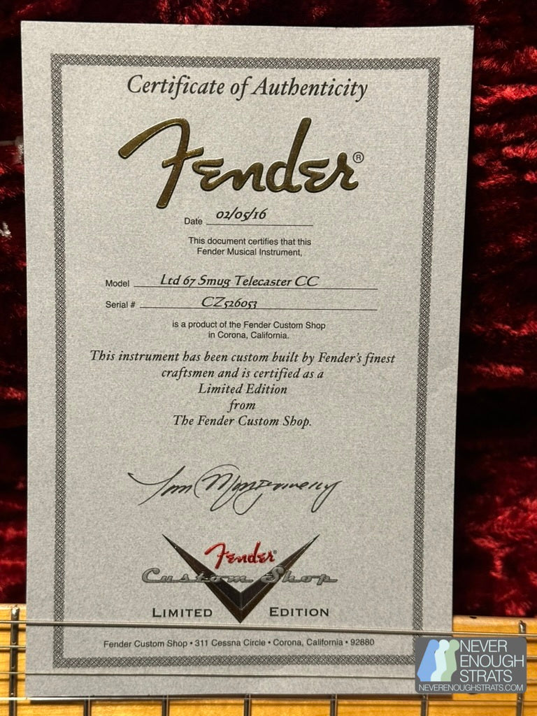 Fender Custom Shop '67 LTD Smuggler Closet Classic Telecaster 2016 Vintage Blonde