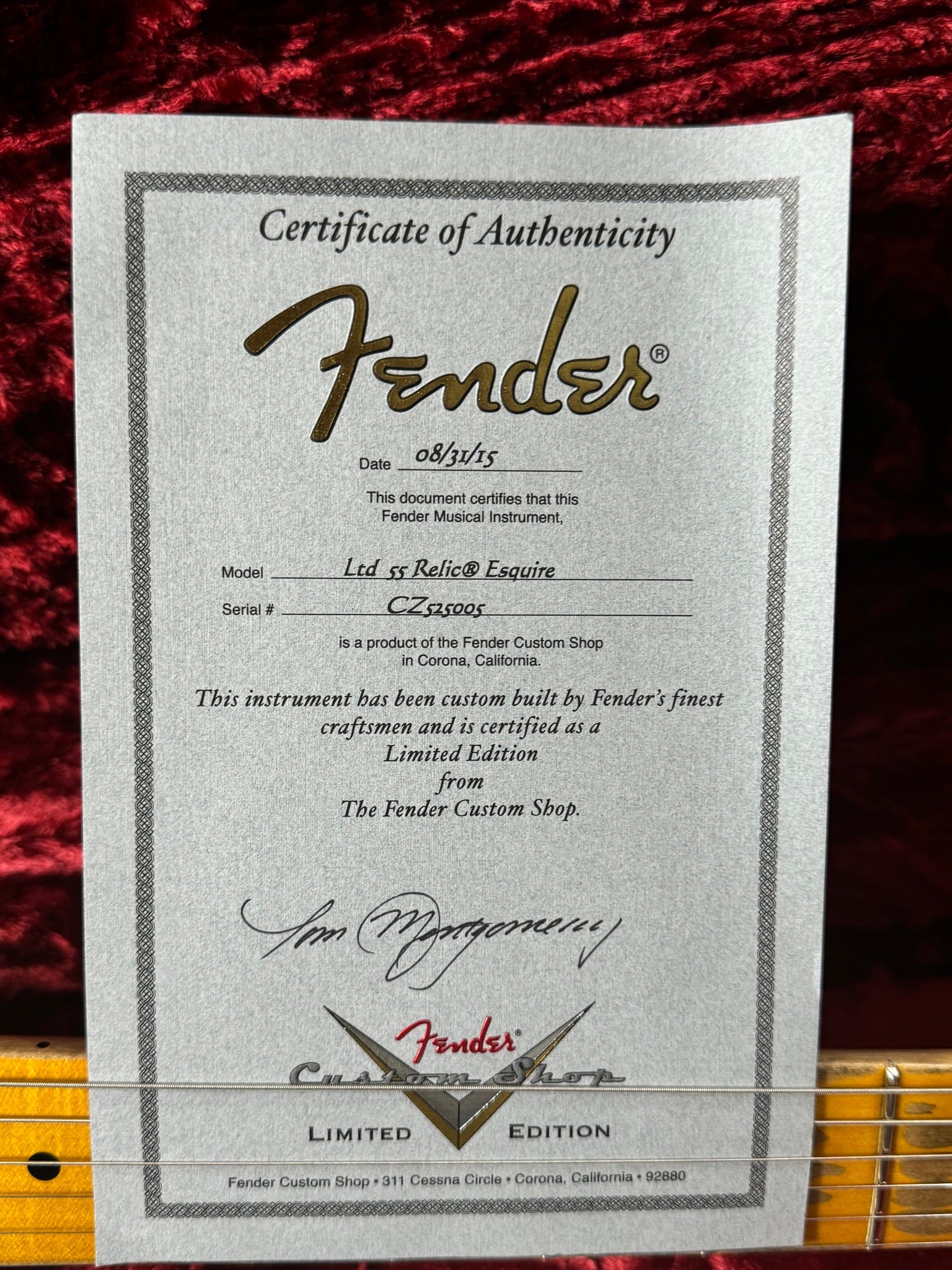 Fender Custom Shop ’55 Double Esquire LTD Relic 2015 Aged Sparkle Blue