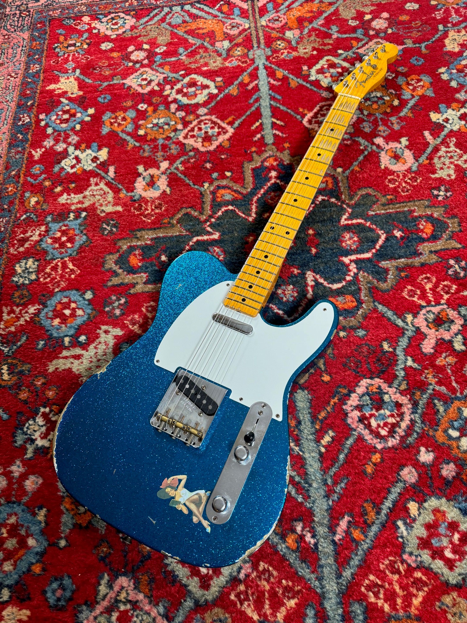 Fender Custom Shop ’55 Double Esquire LTD Relic 2015 Aged Sparkle Blue