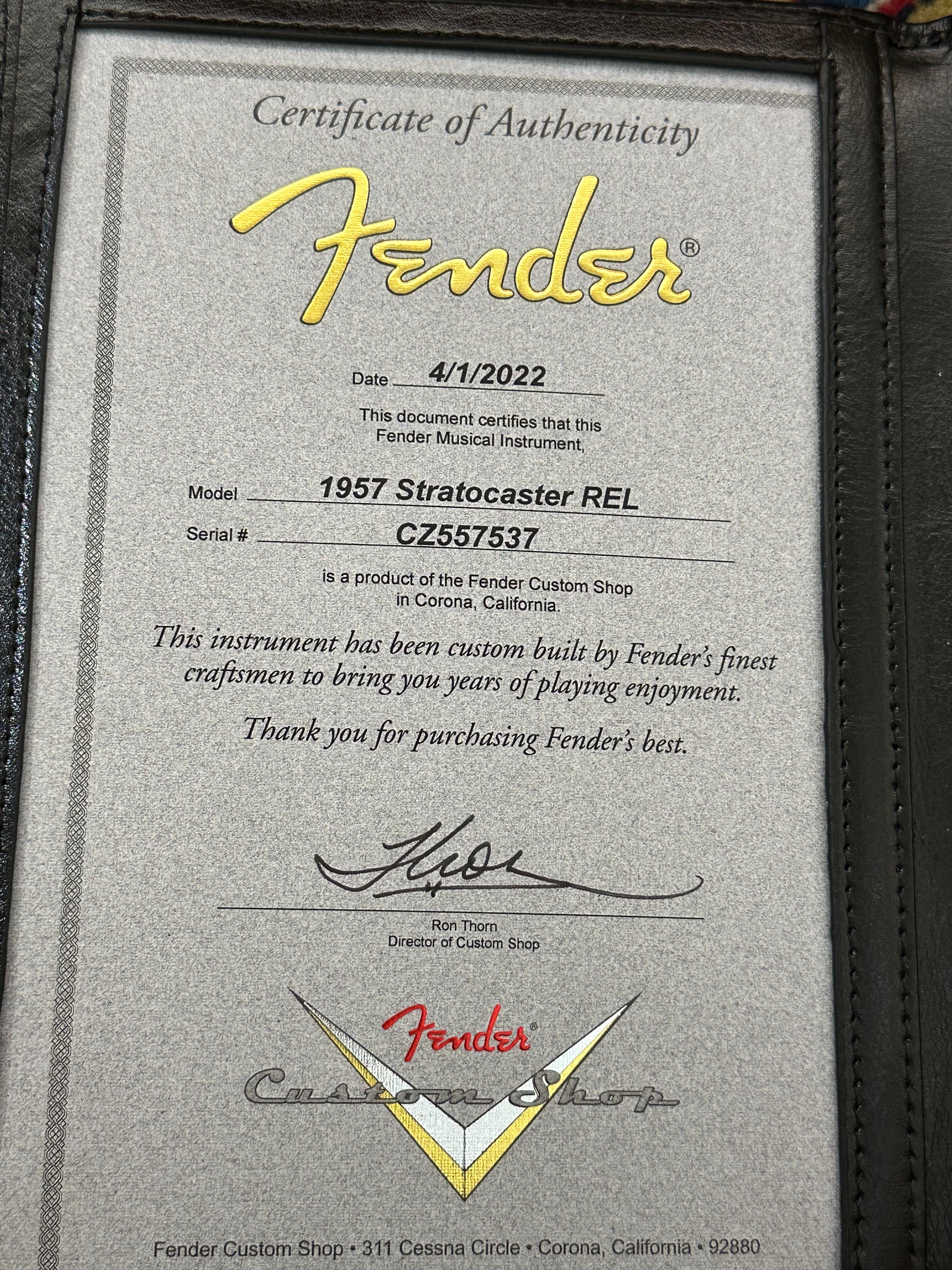 Fender Custom Shop '57 Relic Stratocaster 2022 Aged White Blonde