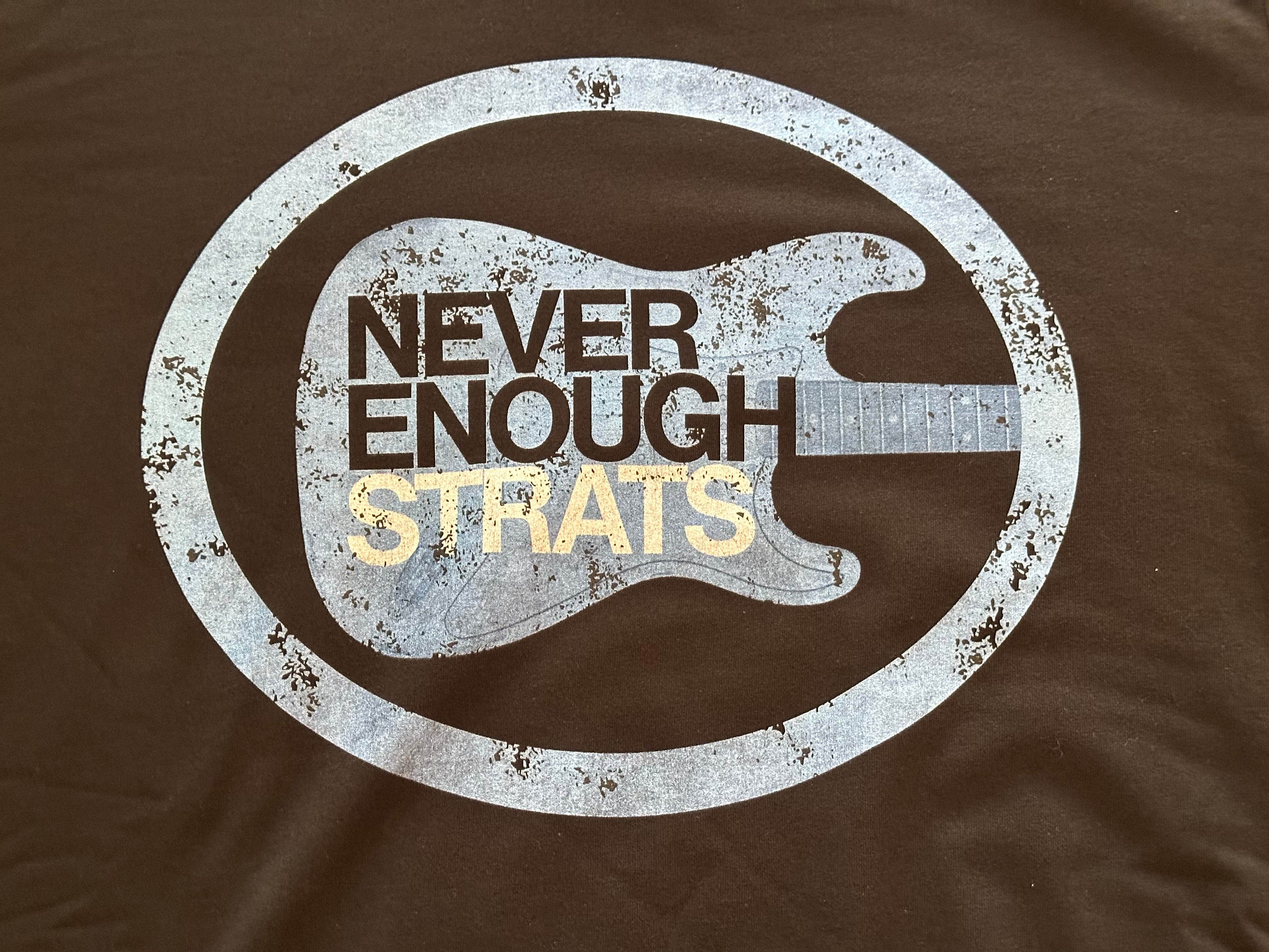 T-Shirt - Never Enough Strats 2025 Lake Placid Blue on Black