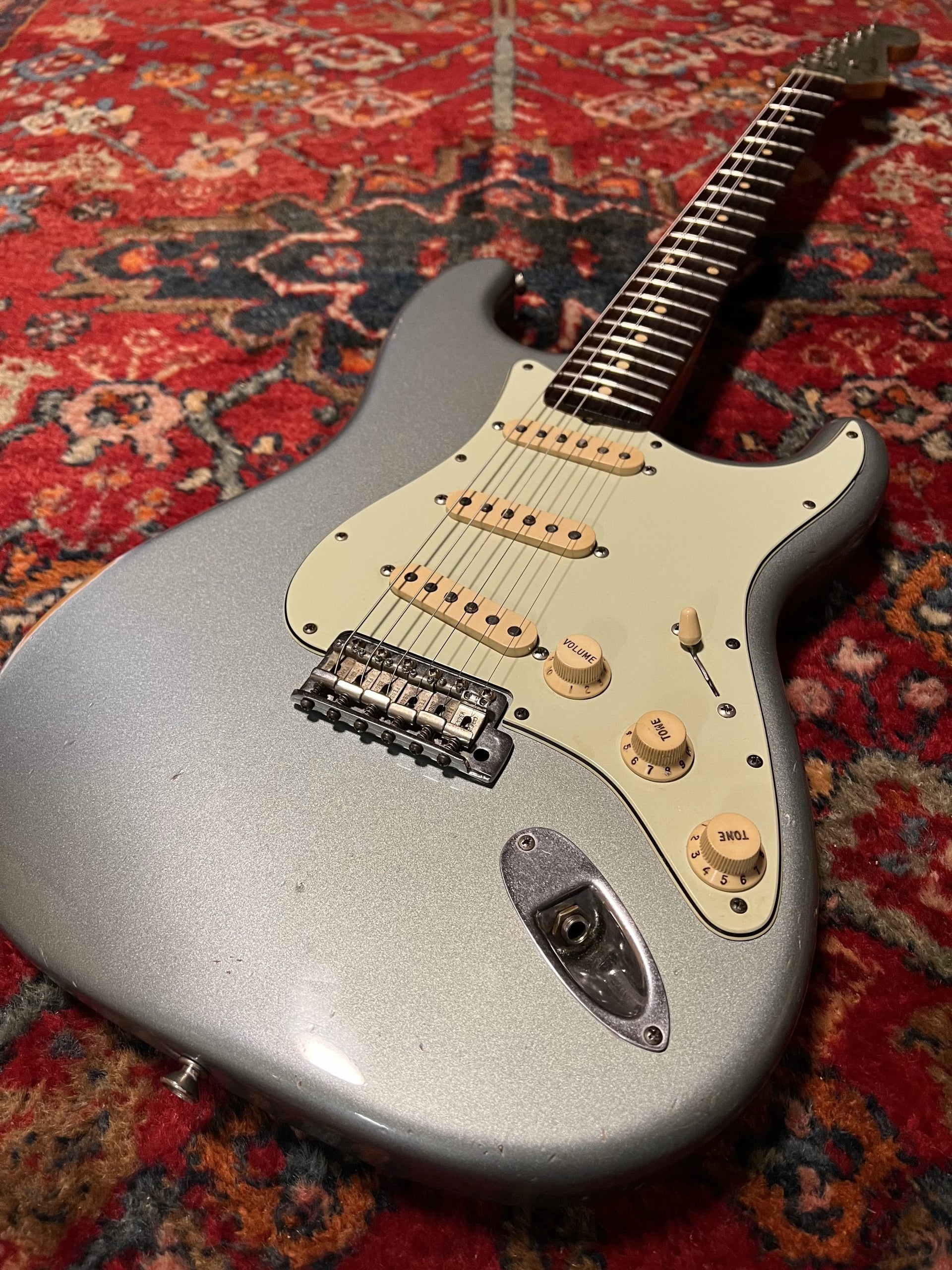 SOLD - 2004 Fender Custom Shop 60 Relic Stratocaster Ice Blue Metalic with matching headstock