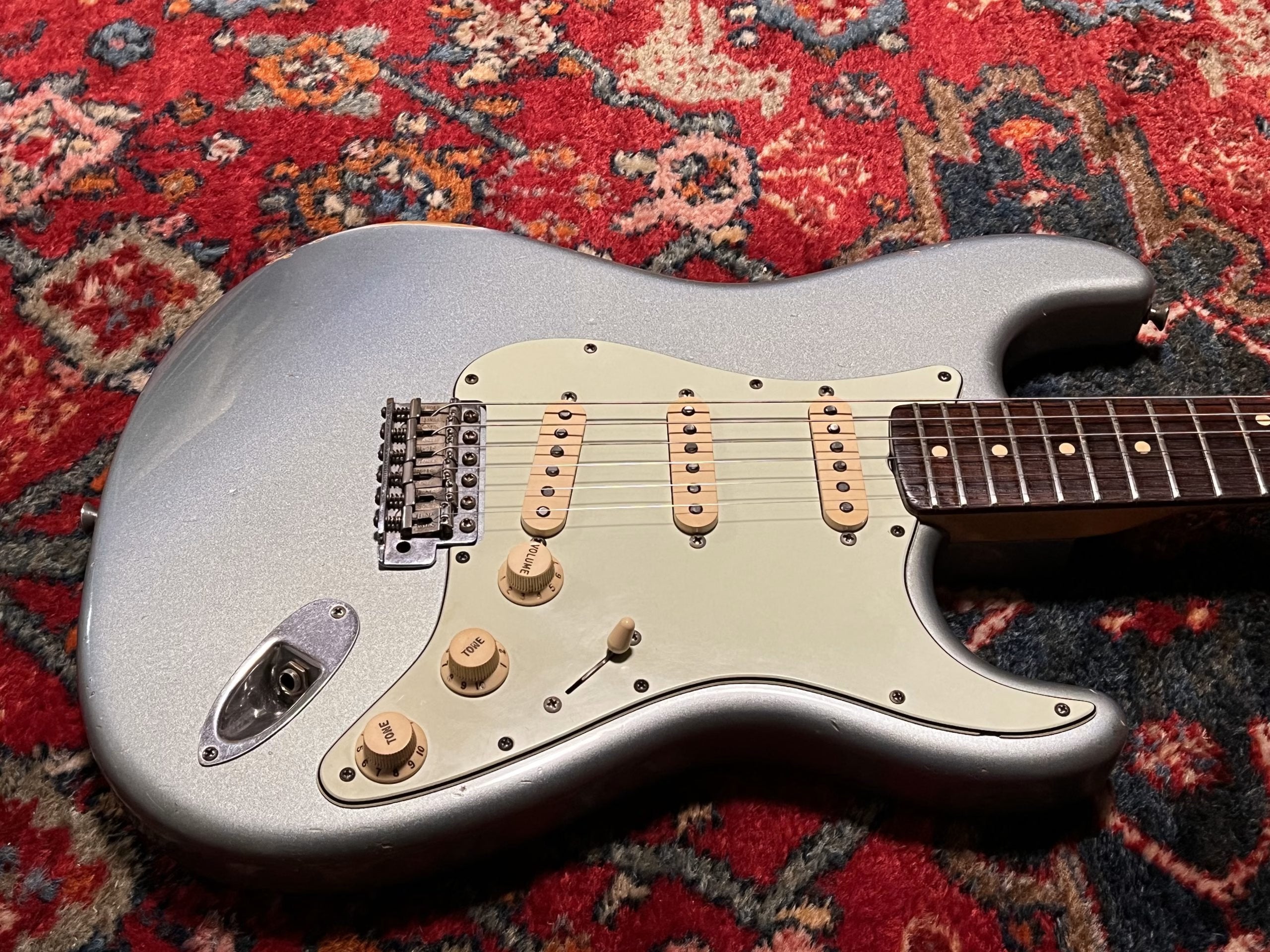 SOLD - 2004 Fender Custom Shop 60 Relic Stratocaster Ice Blue Metalic with matching headstock