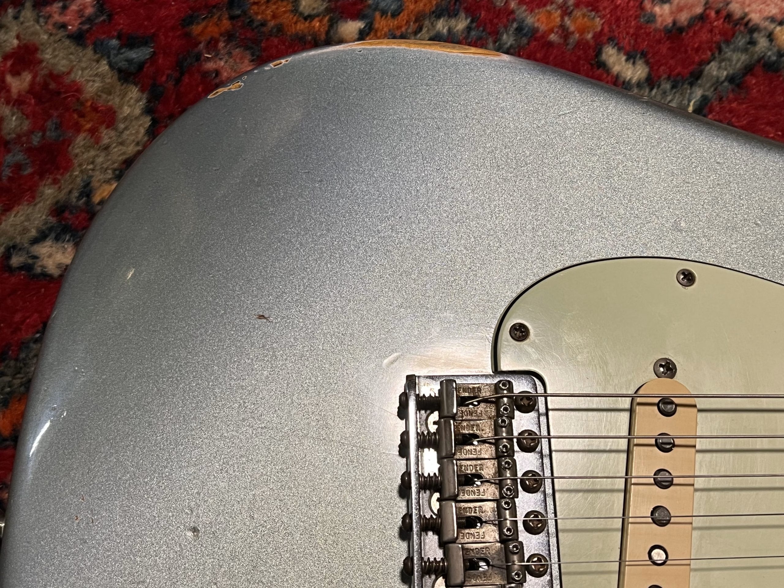 SOLD - 2004 Fender Custom Shop 60 Relic Stratocaster Ice Blue Metalic with matching headstock