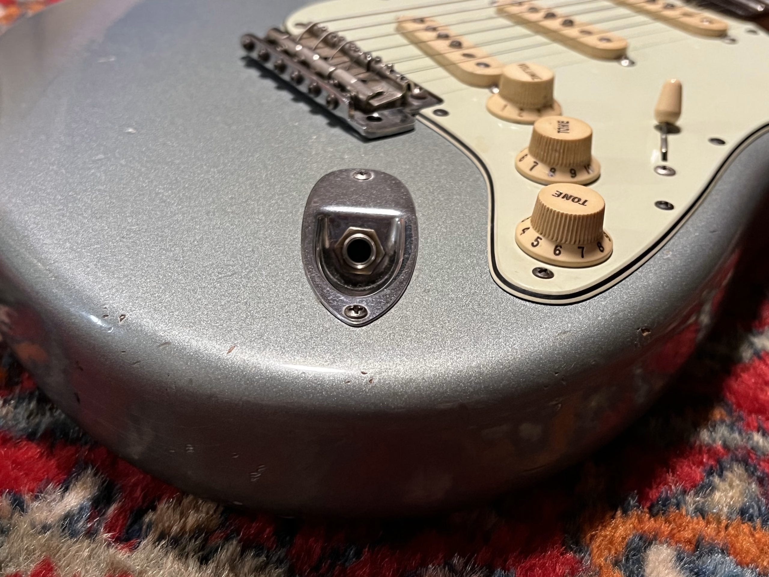 SOLD - 2004 Fender Custom Shop 60 Relic Stratocaster Ice Blue Metalic with matching headstock