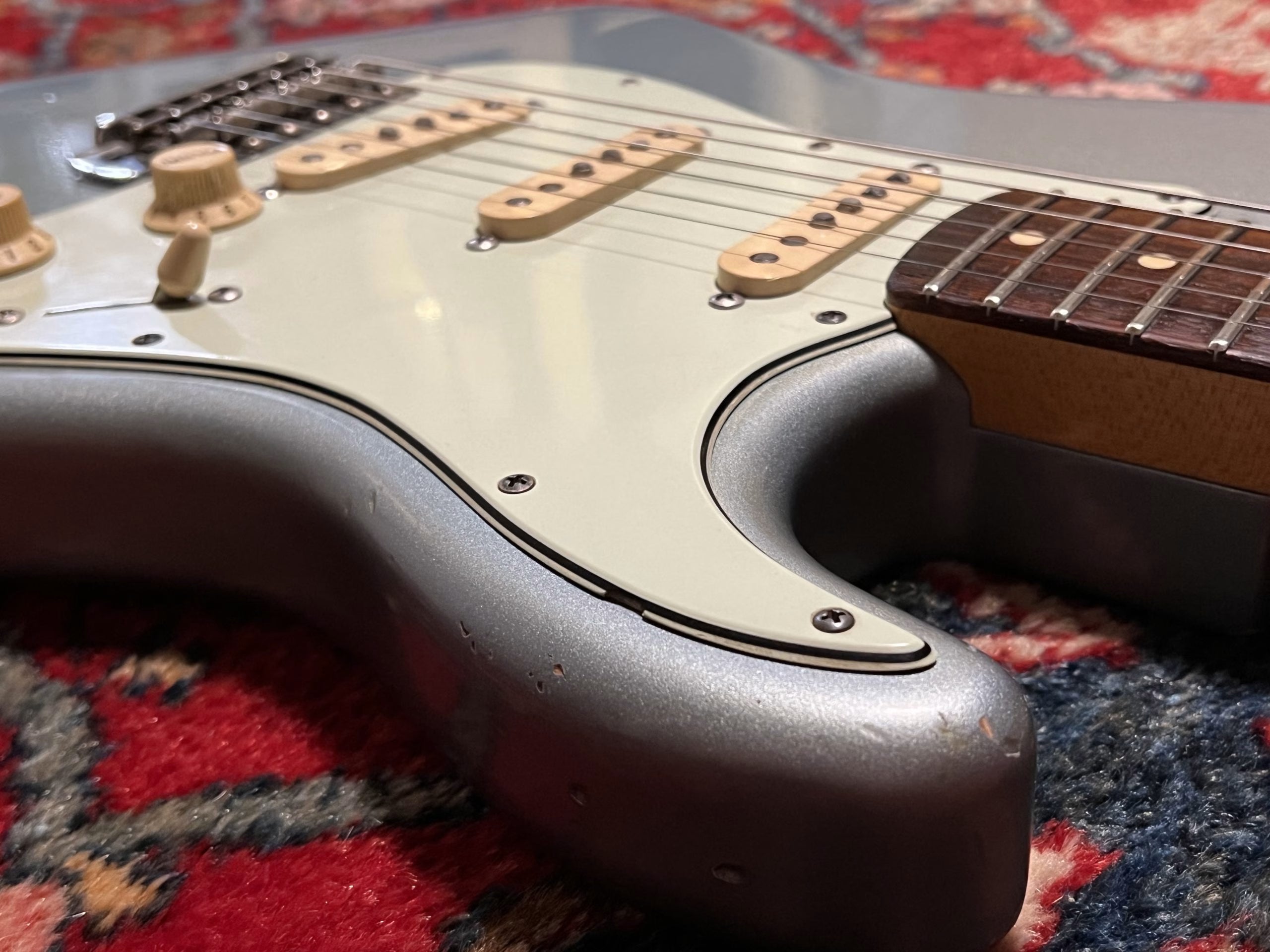 SOLD - 2004 Fender Custom Shop 60 Relic Stratocaster Ice Blue Metalic with matching headstock