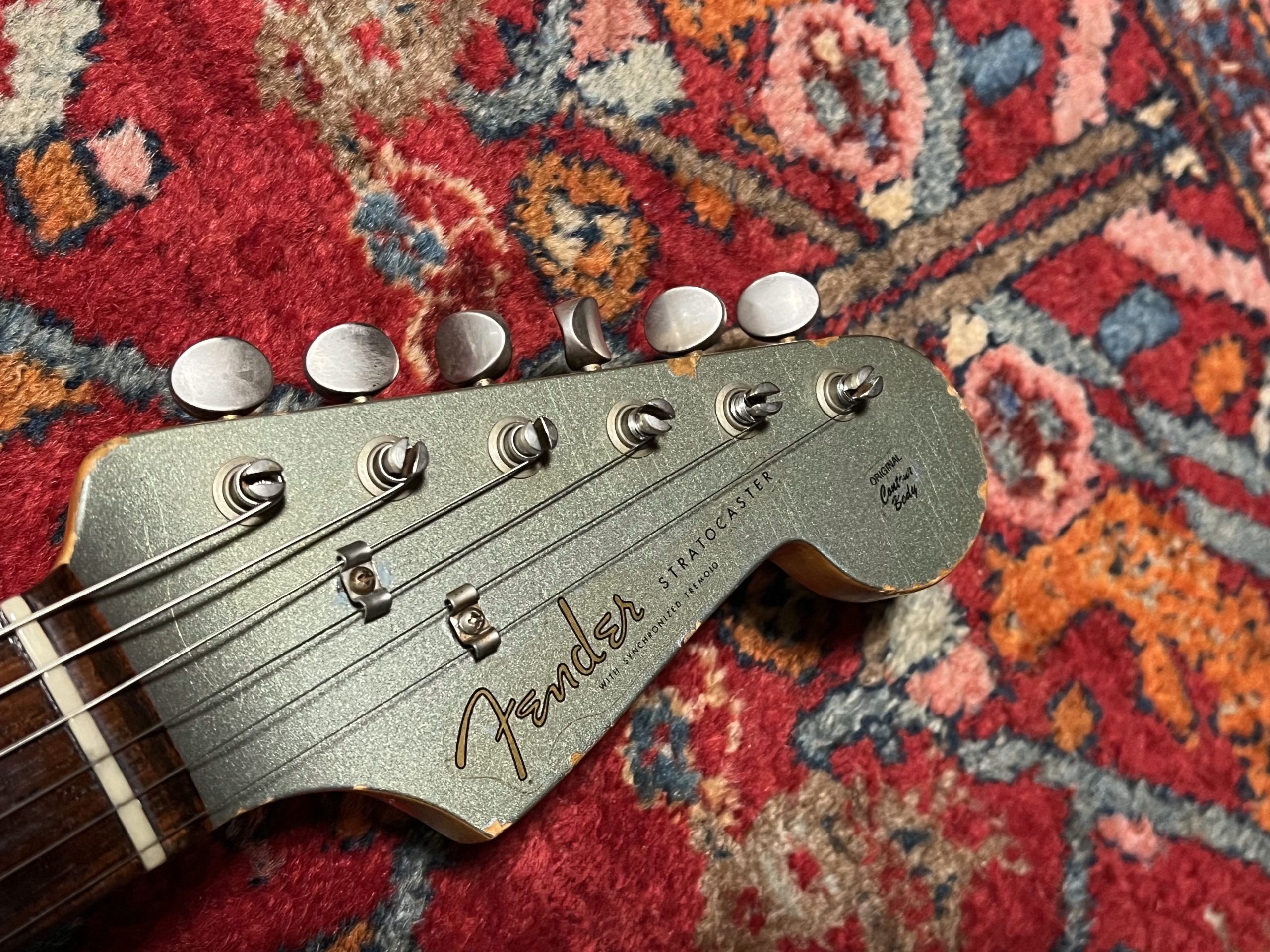 SOLD - 2004 Fender Custom Shop 60 Relic Stratocaster Ice Blue Metalic with matching headstock