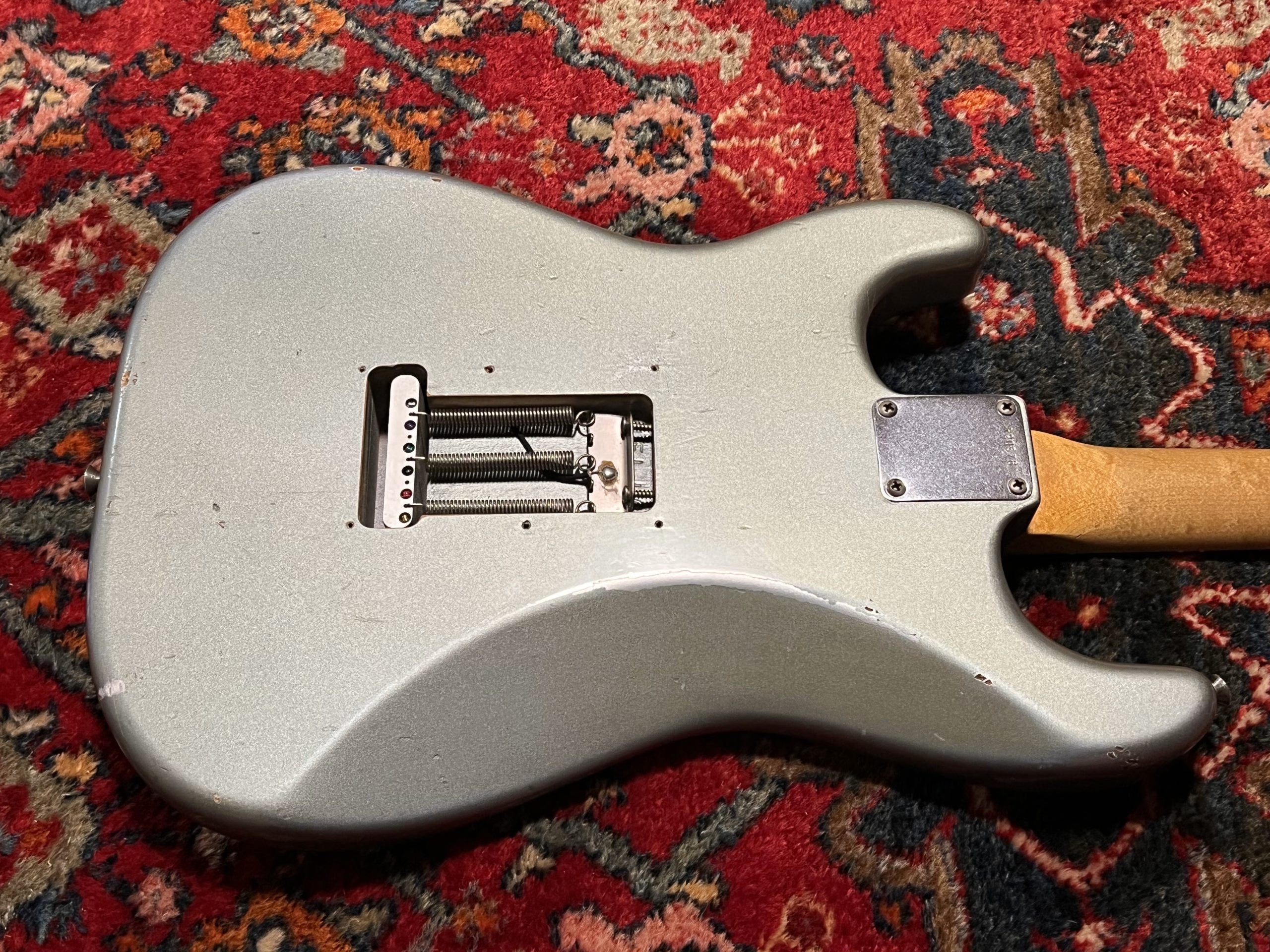 SOLD - 2004 Fender Custom Shop 60 Relic Stratocaster Ice Blue Metalic with matching headstock
