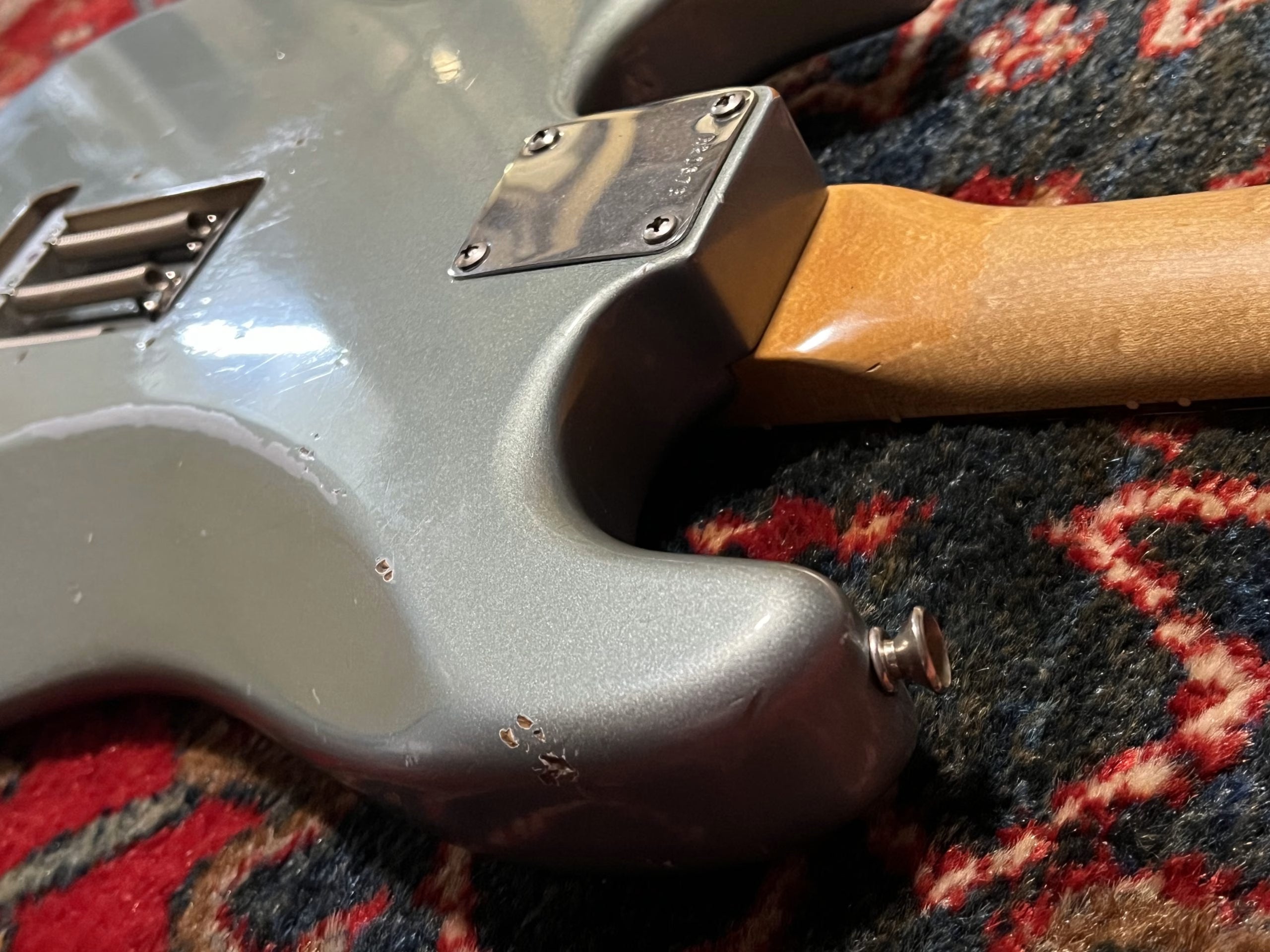 SOLD - 2004 Fender Custom Shop 60 Relic Stratocaster Ice Blue Metalic with matching headstock