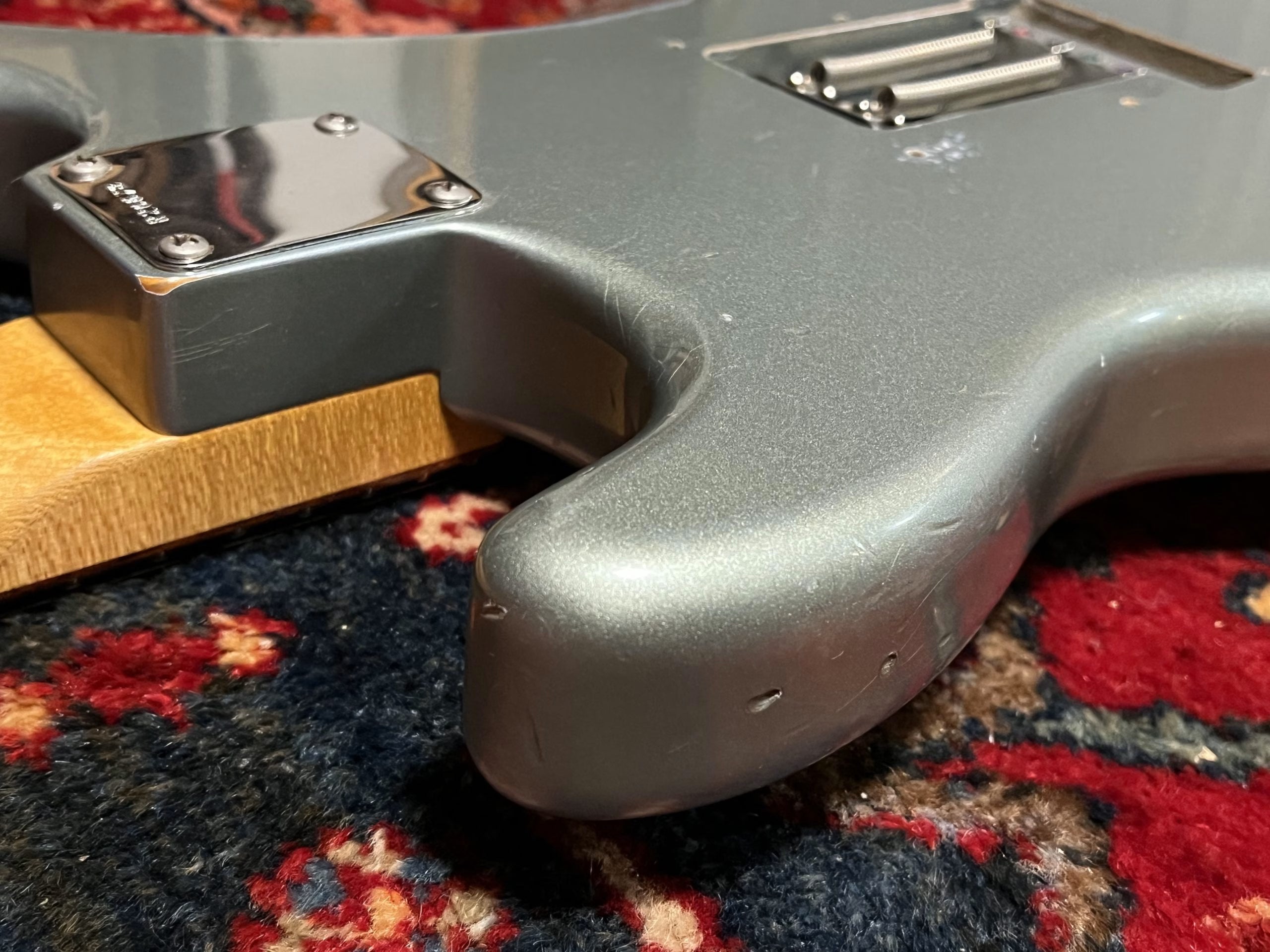 SOLD - 2004 Fender Custom Shop 60 Relic Stratocaster Ice Blue Metalic with matching headstock