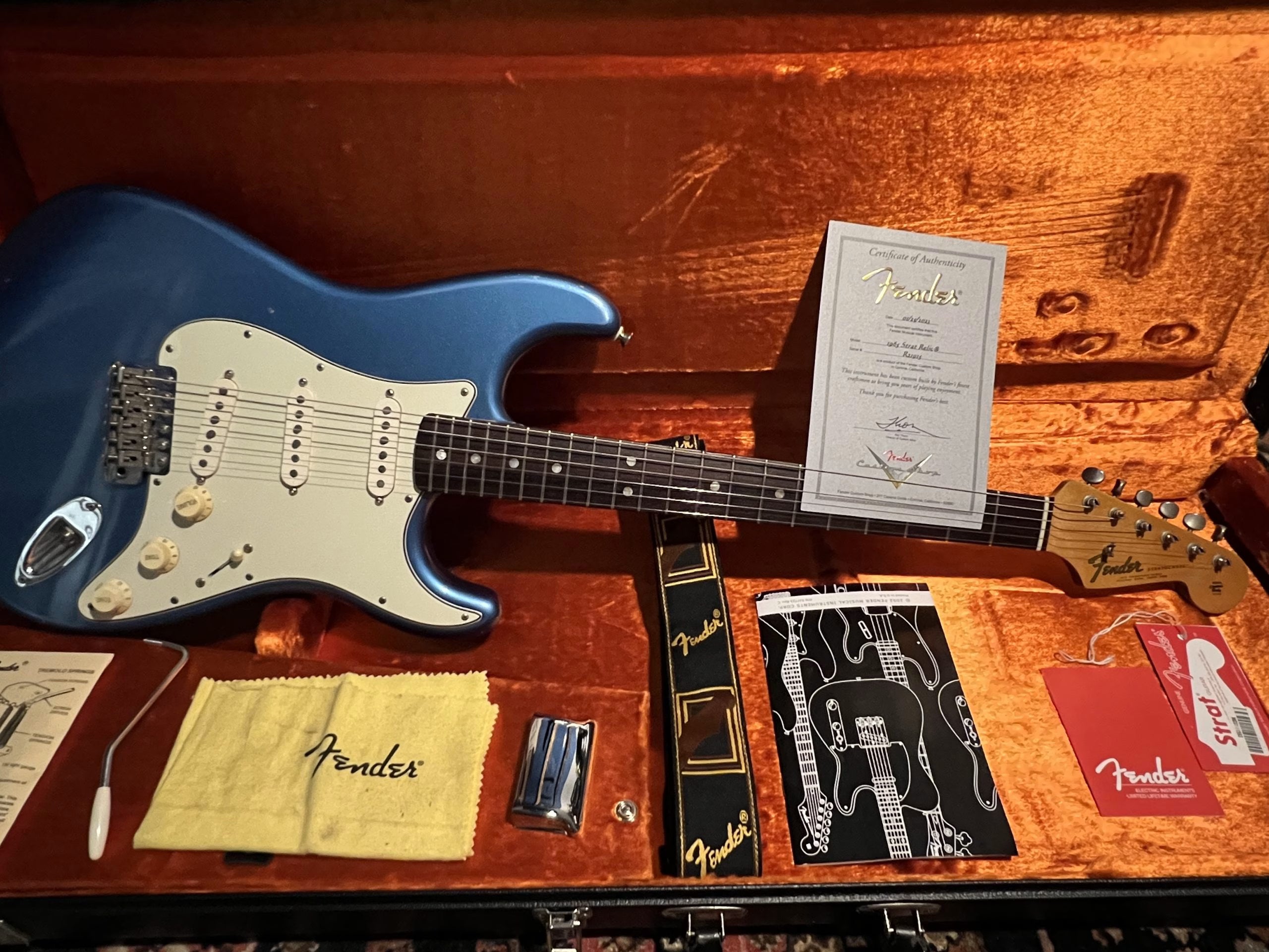 SOLD - 2004 Fender Custom Shop 65 Relic Stratocaster Lake Placid Blue