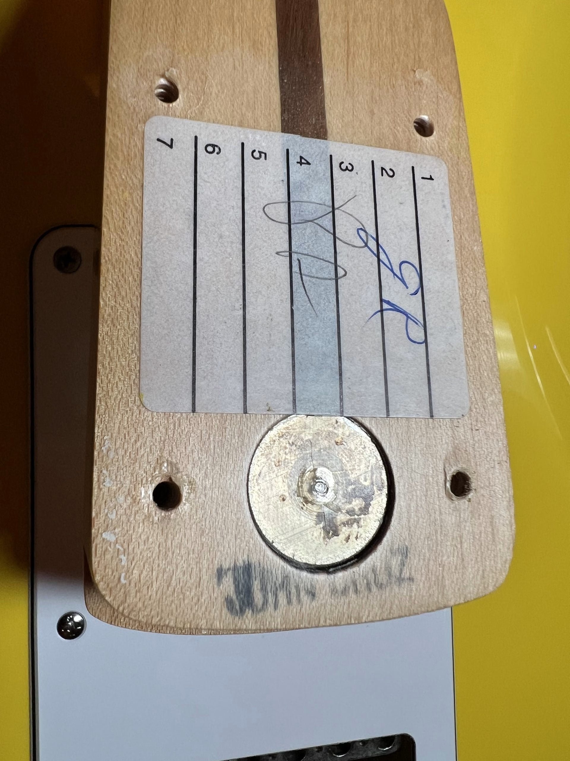 SOLD - 1988 Strat Plus Graffiti Yellow - Never played