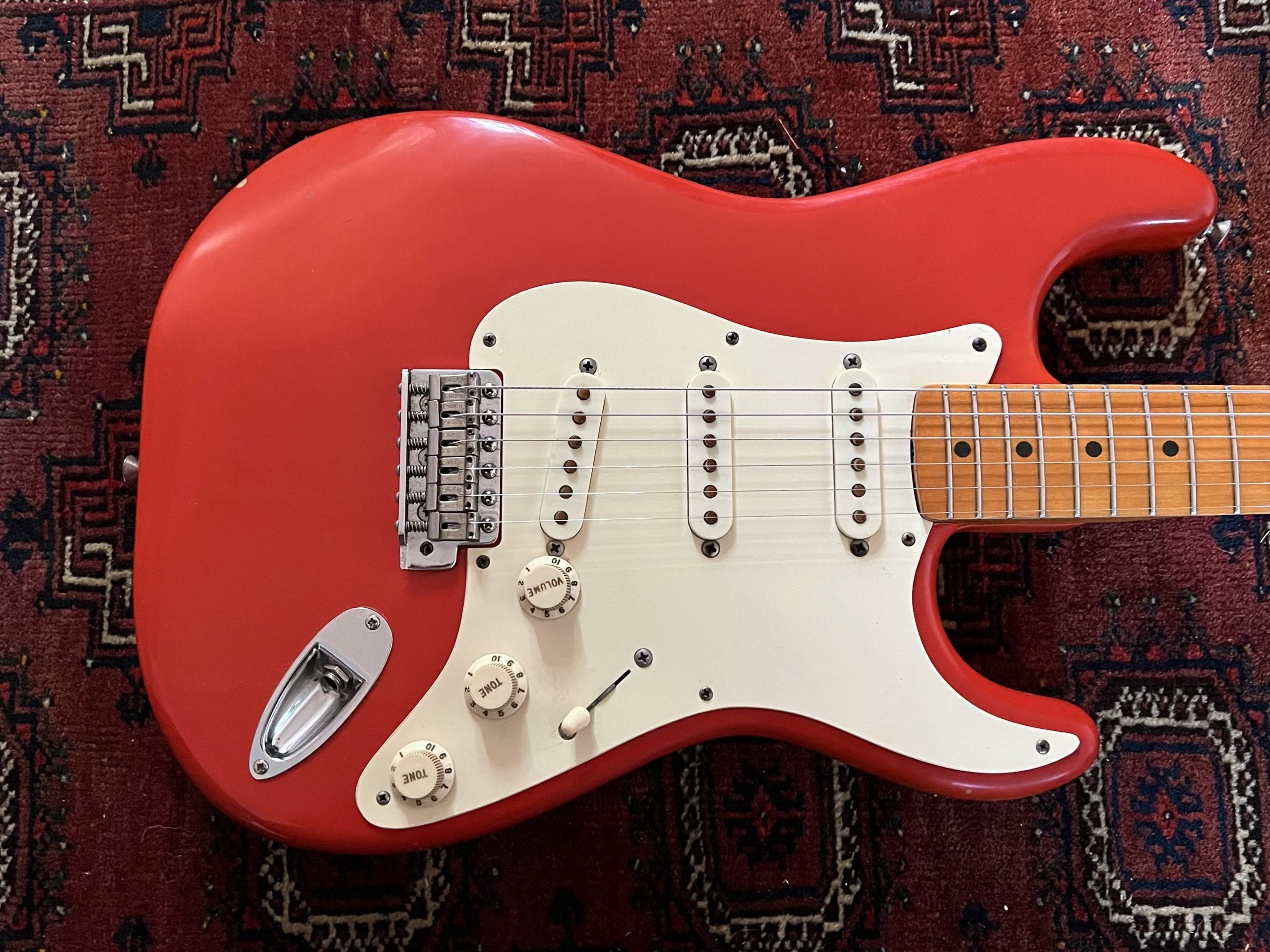SOLD - 1982 Vintage Reissue '57 Stratocaster Fiesta Red