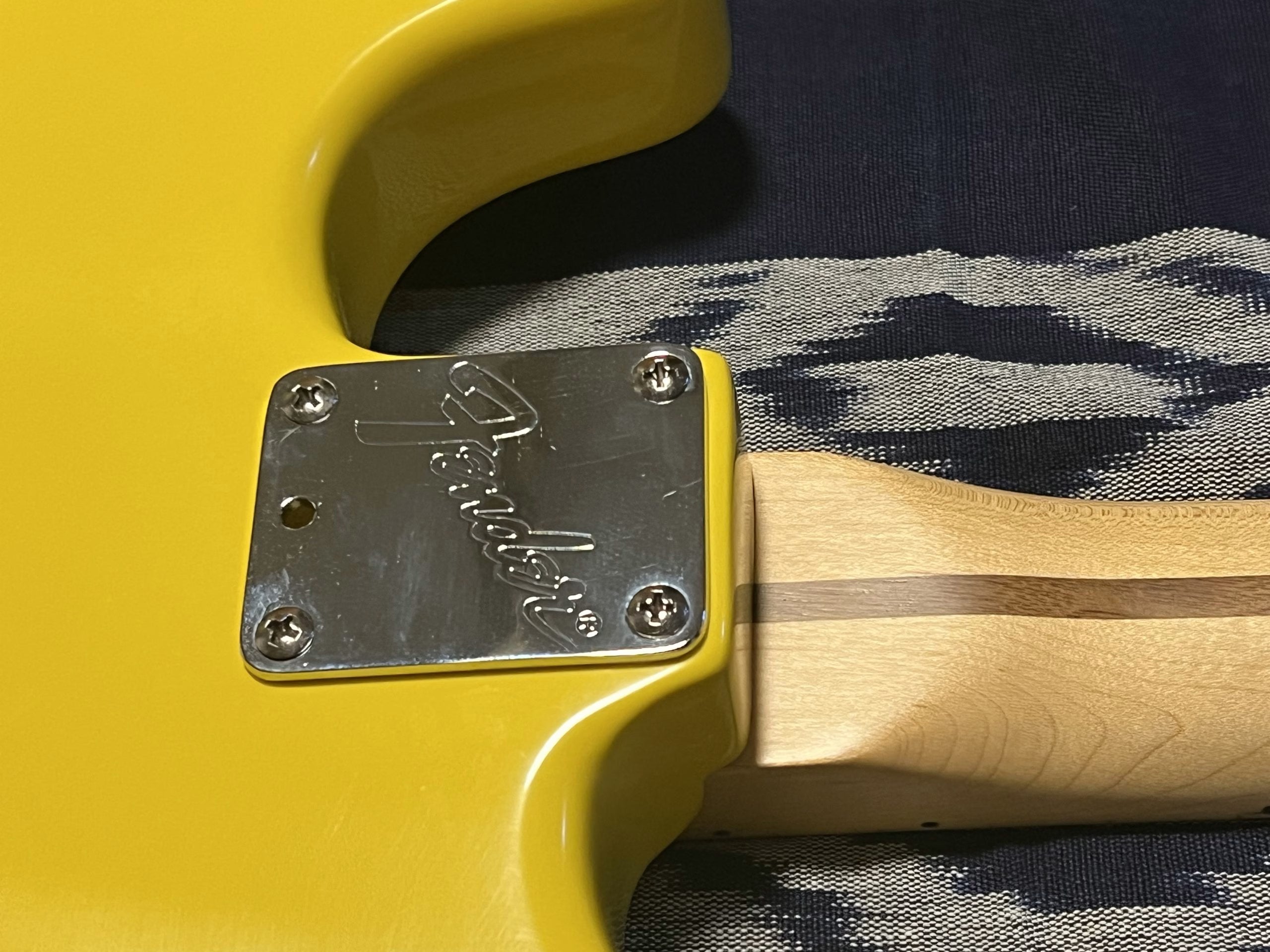 SOLD - 1988 Strat Plus Graffiti Yellow - Never played