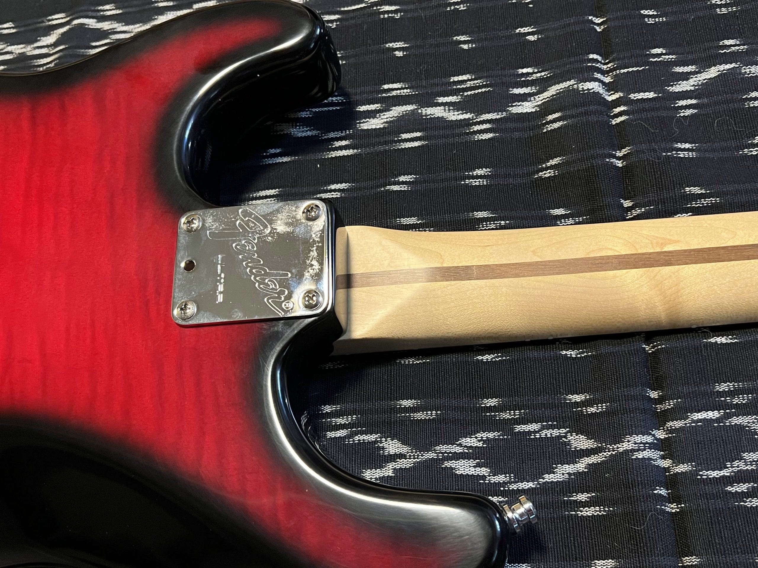 SOLD - 1990 Fender Strat Ultra Crimson Burst