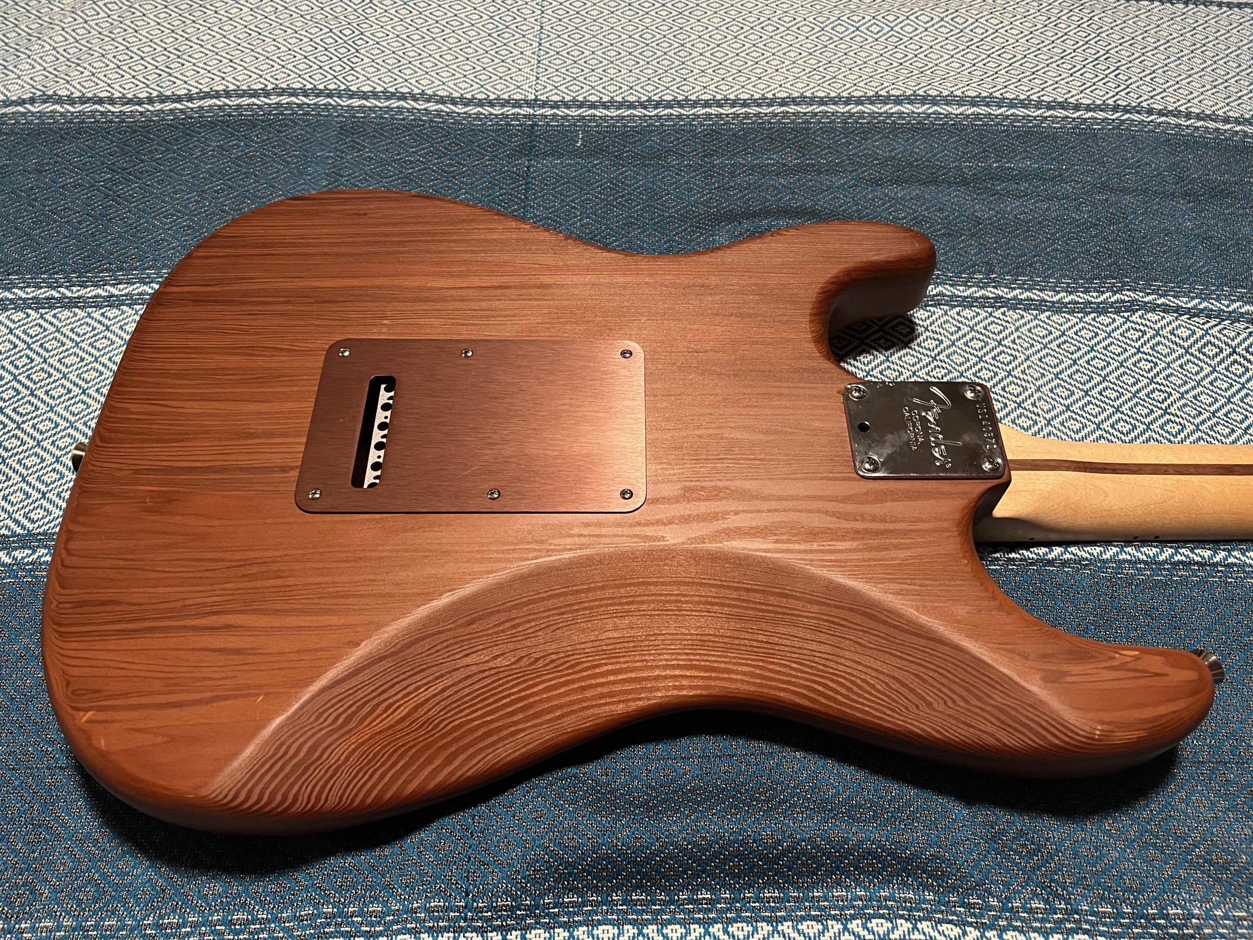 SOLD - 2014 Reclaimed Old Growth Redwood Stratocaster Natural