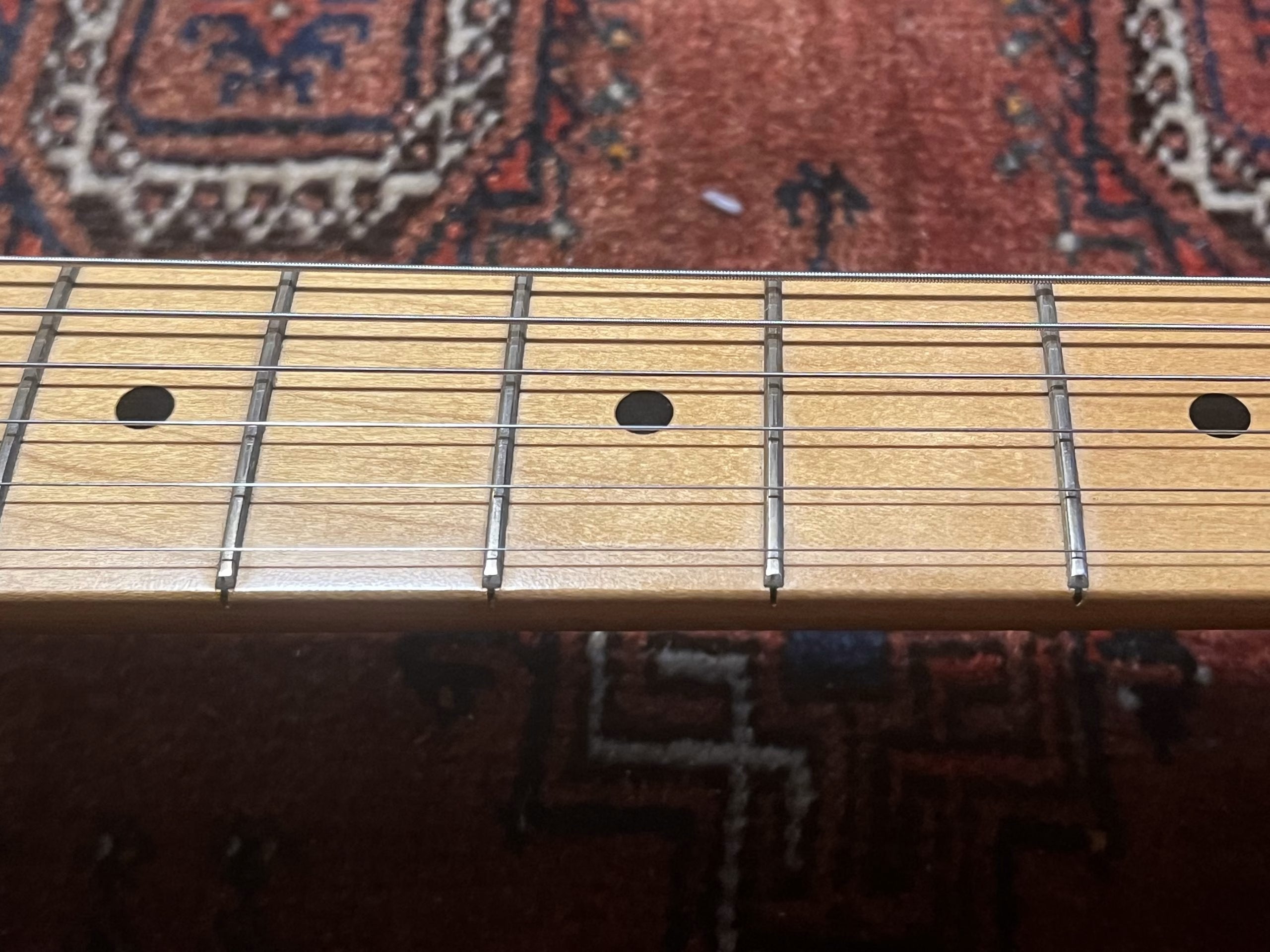 SOLD - 1992 Squier Hank Marvin Artist Series Stratocaster Fiesta Red