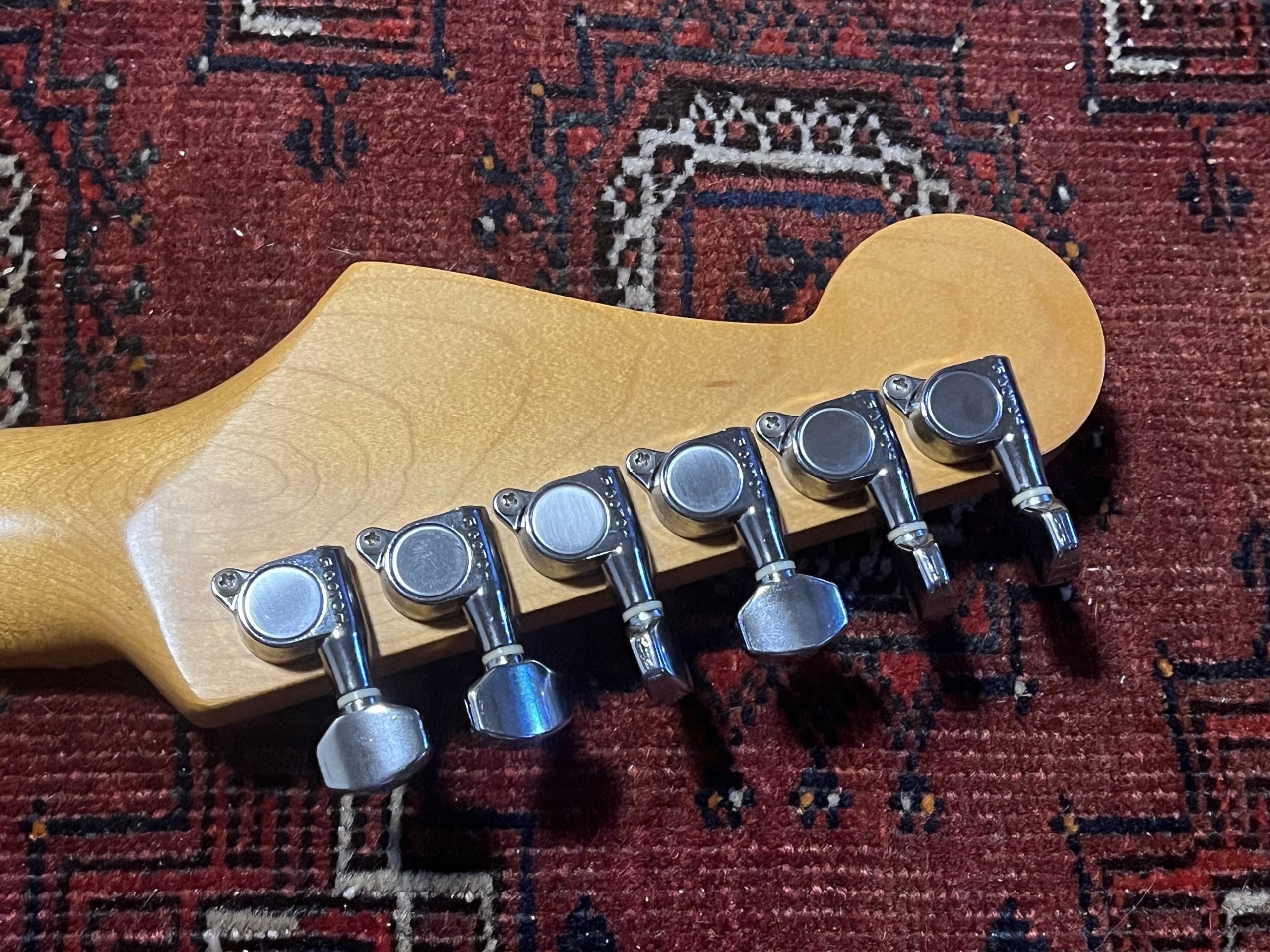 SOLD - 1992 Squier Hank Marvin Artist Series Stratocaster Fiesta Red