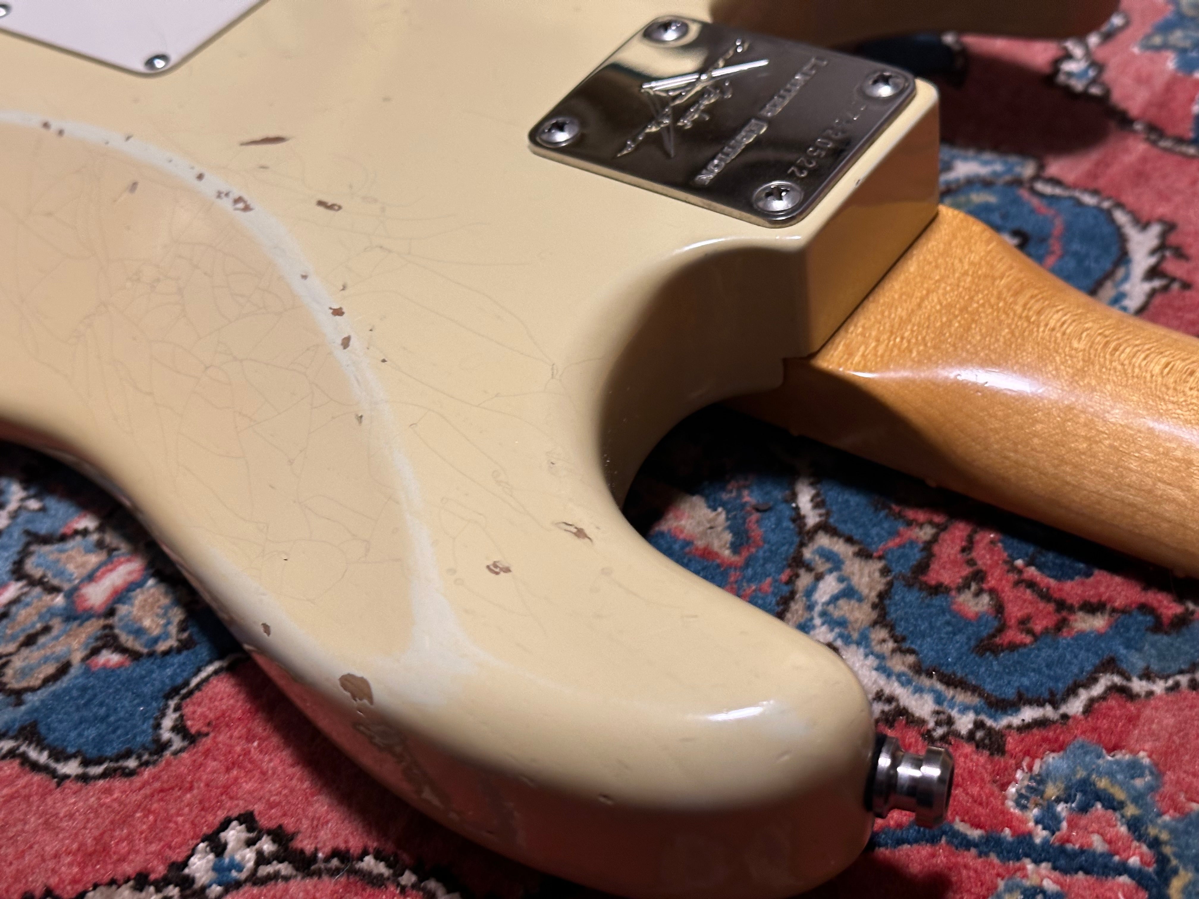 Fender Custom Shop '60 Duo Tone LTD Relic Abigail Ybarra Pickups Stratocaster 2012 Vintage White