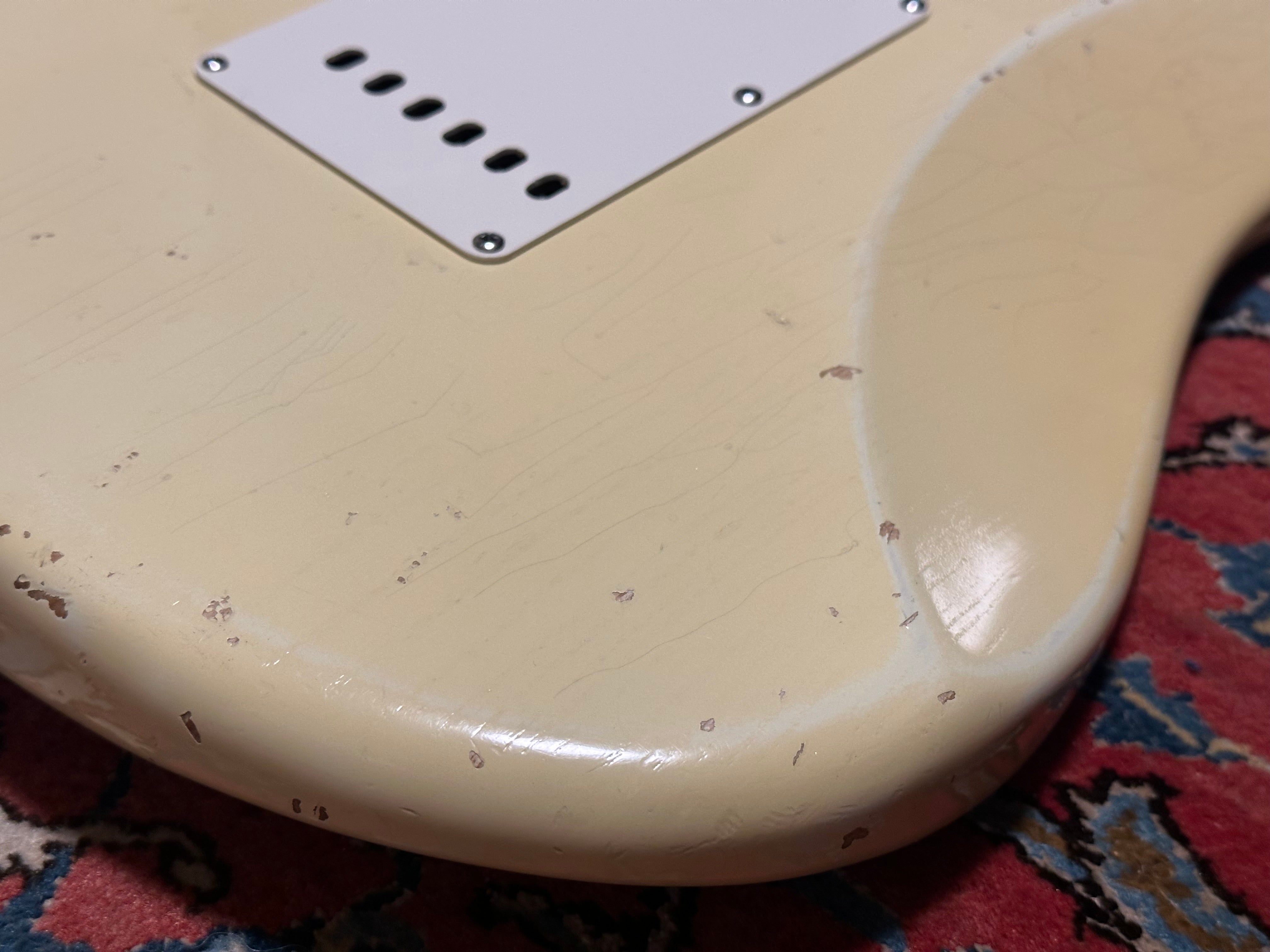 Fender Custom Shop '60 Duo Tone LTD Relic Abigail Ybarra Pickups Stratocaster 2012 Vintage White