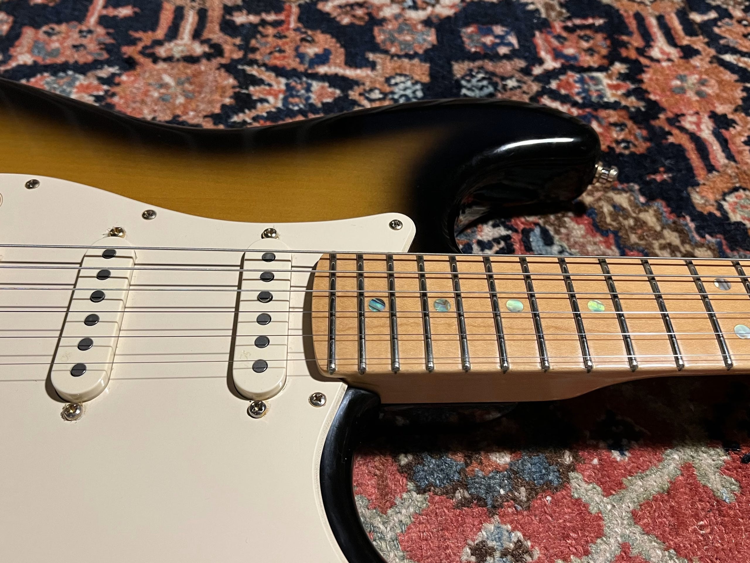 SOLD - 2004 Fender 50th Anniversary American Deluxe Stratocaster Two Tone Sunburst