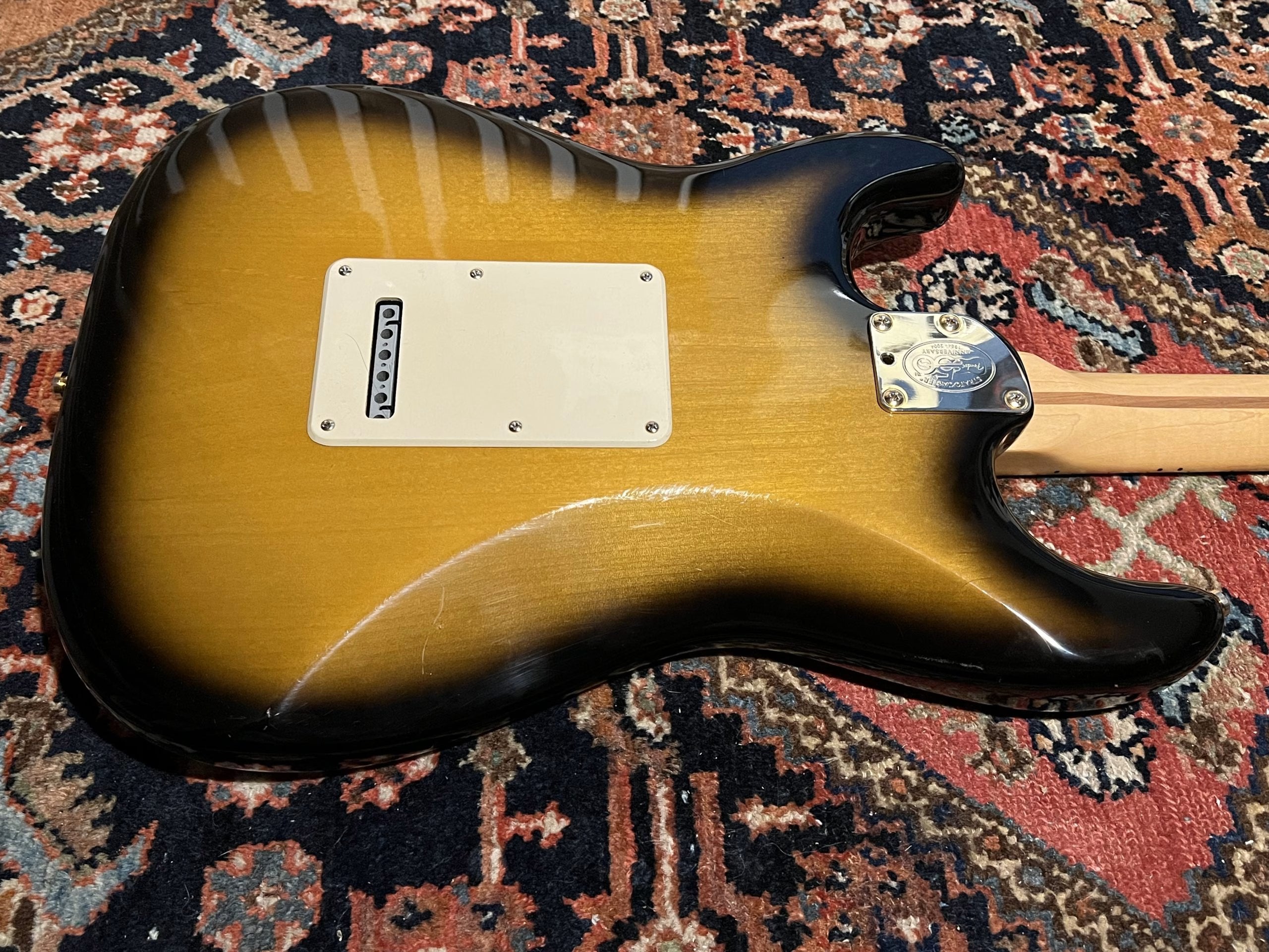 SOLD - 2004 Fender 50th Anniversary American Deluxe Stratocaster Two Tone Sunburst