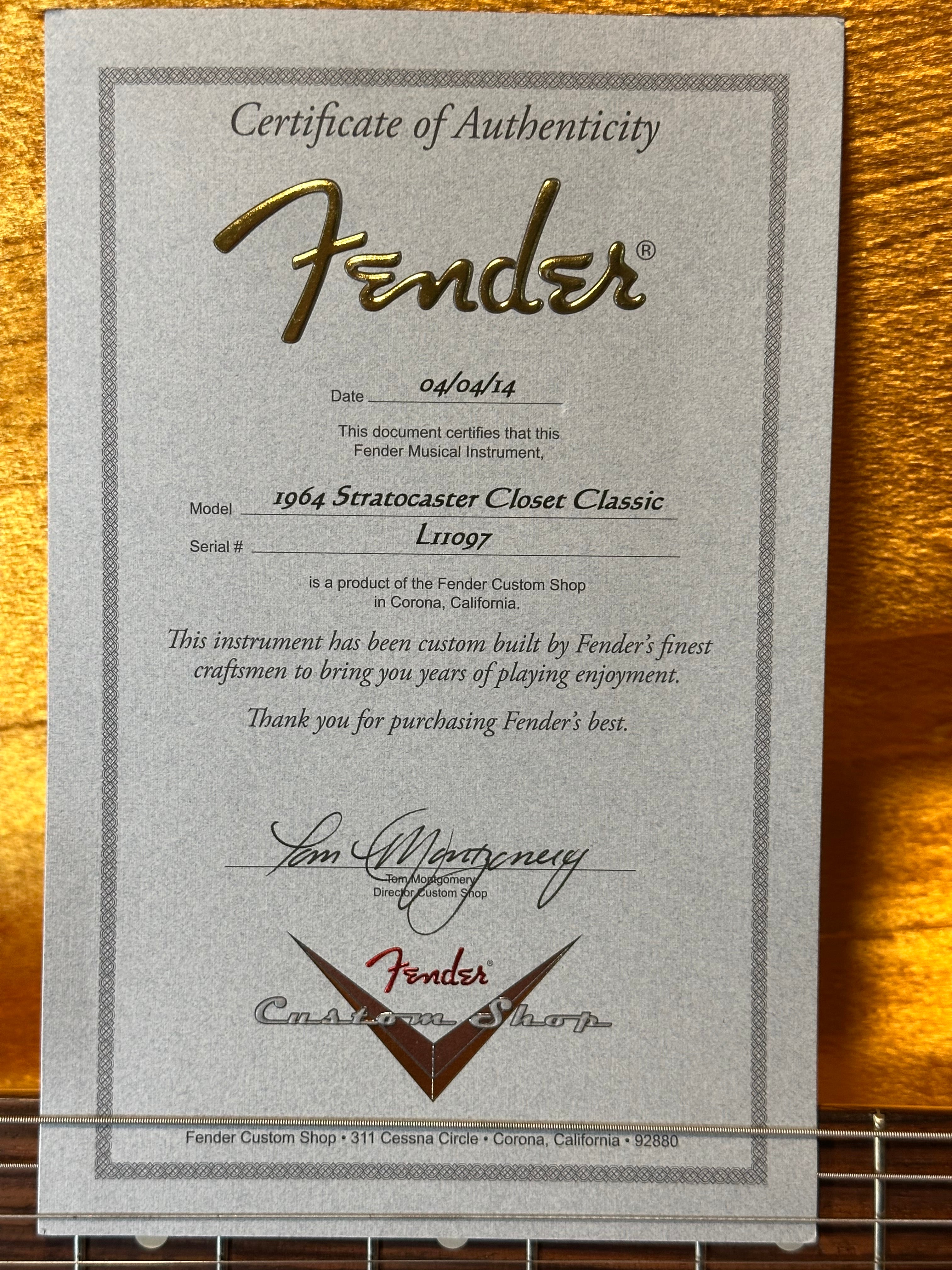 Fender Custom Shop '64 Josefina Campos pickups Closet Classic Stratocaster 2014 Vintage Blonde