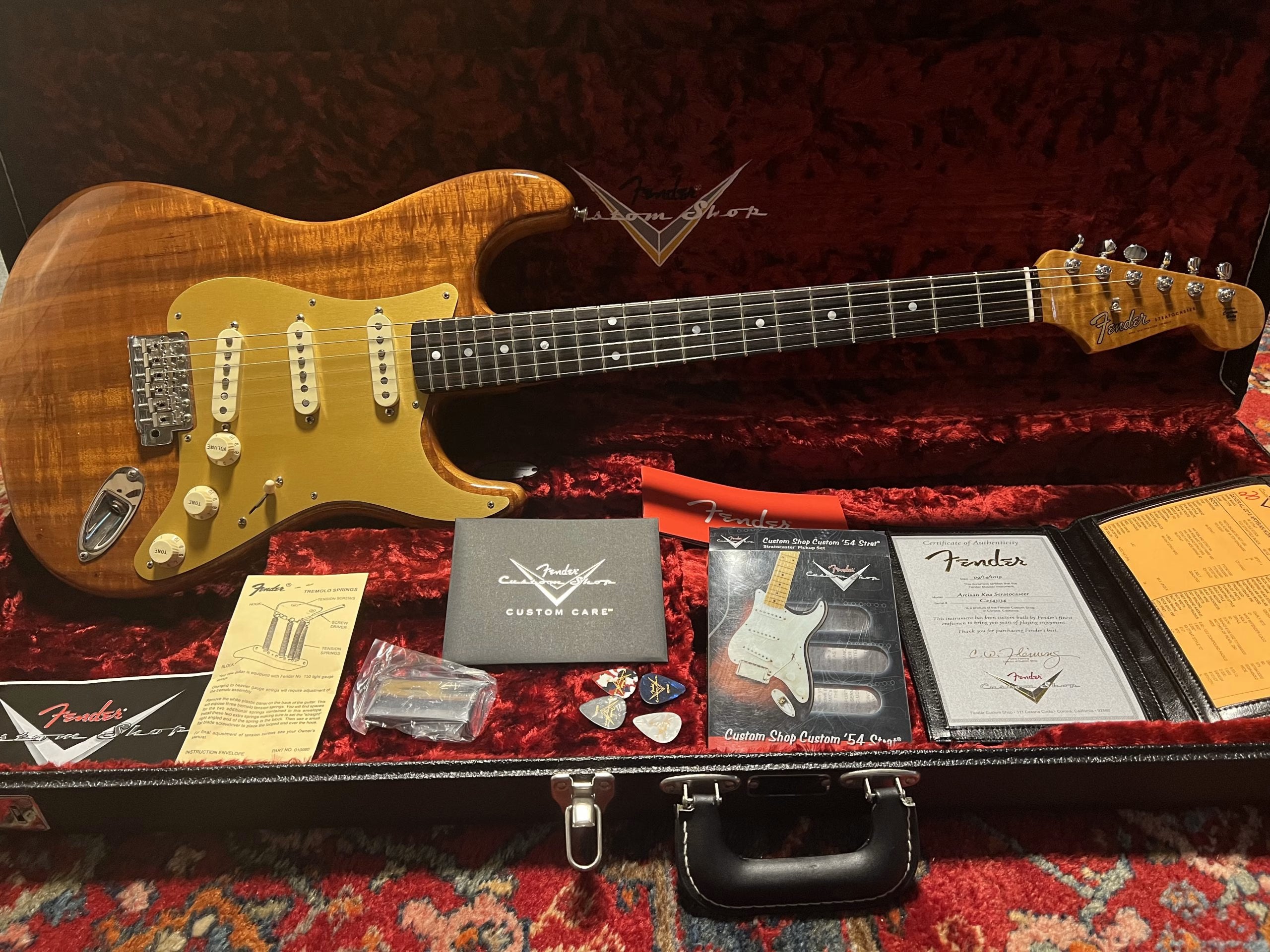 SOLD - 2019 Fender Custom Shop Artisan Koa Stratocaster