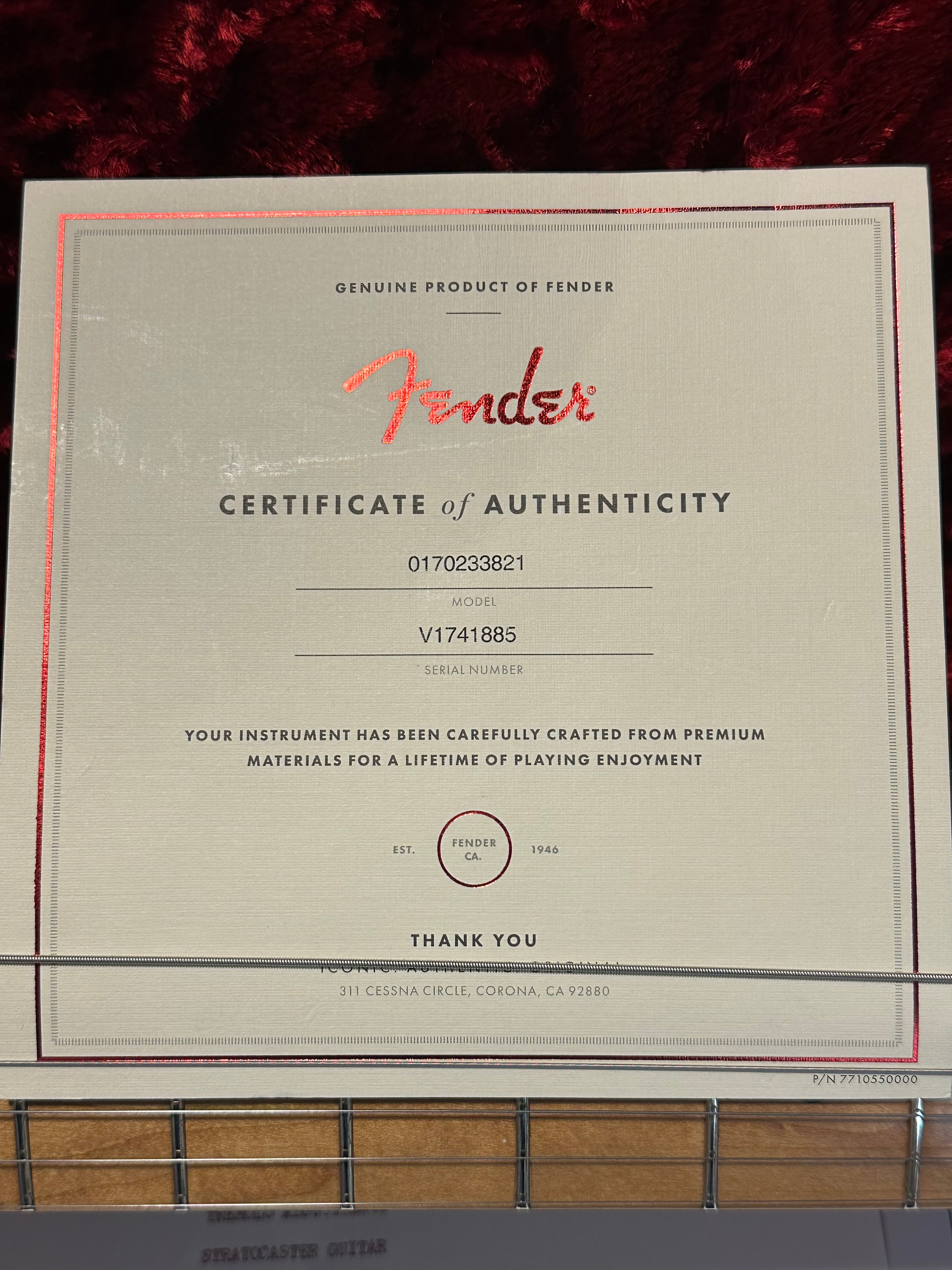 Fender American Vintage '56 LTD Roasted Ash Stratocaster 2017