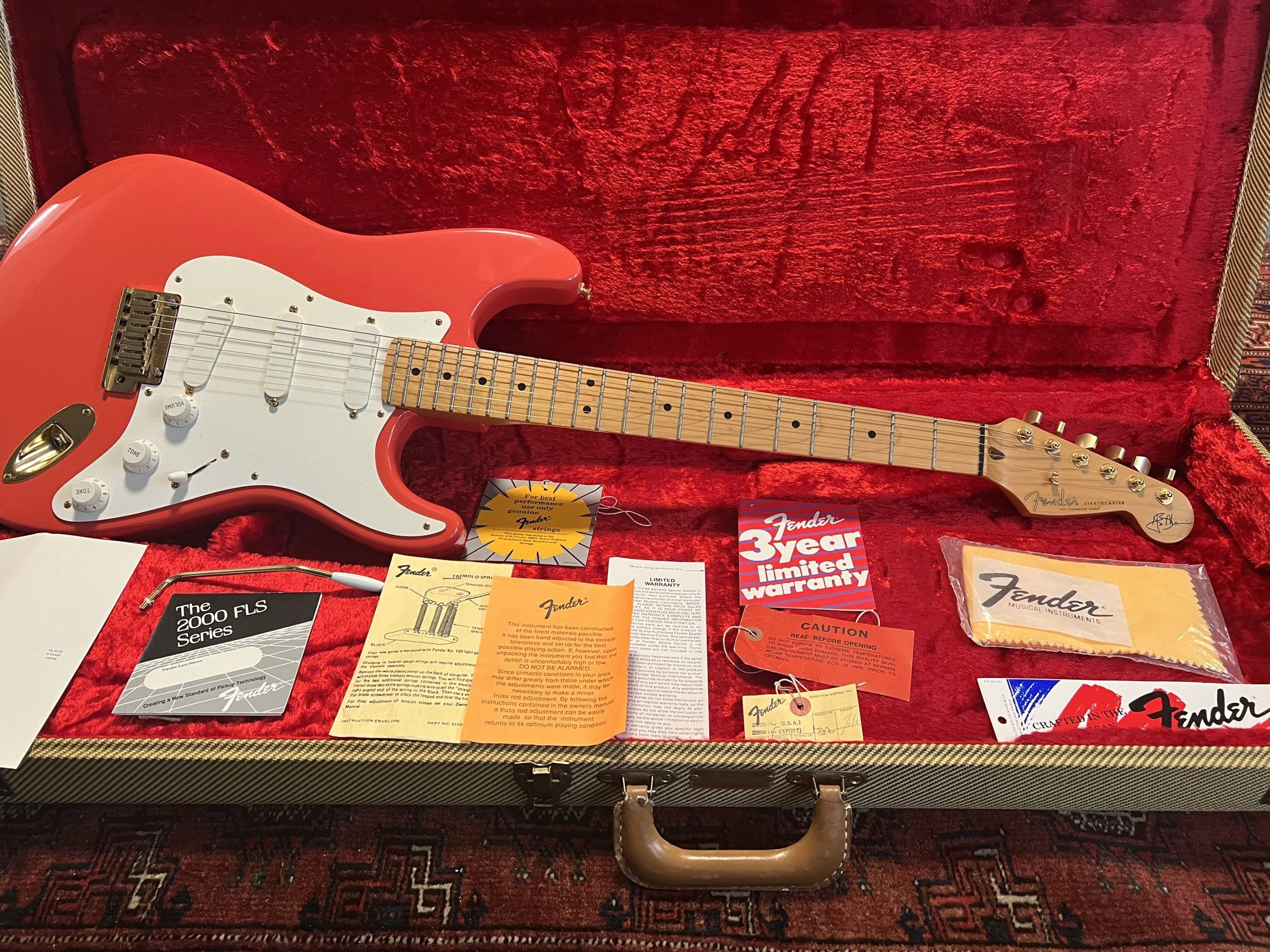 SOLD - 1990 Fender Custom Shop Hank Marvin Stratocaster Fiesta Red