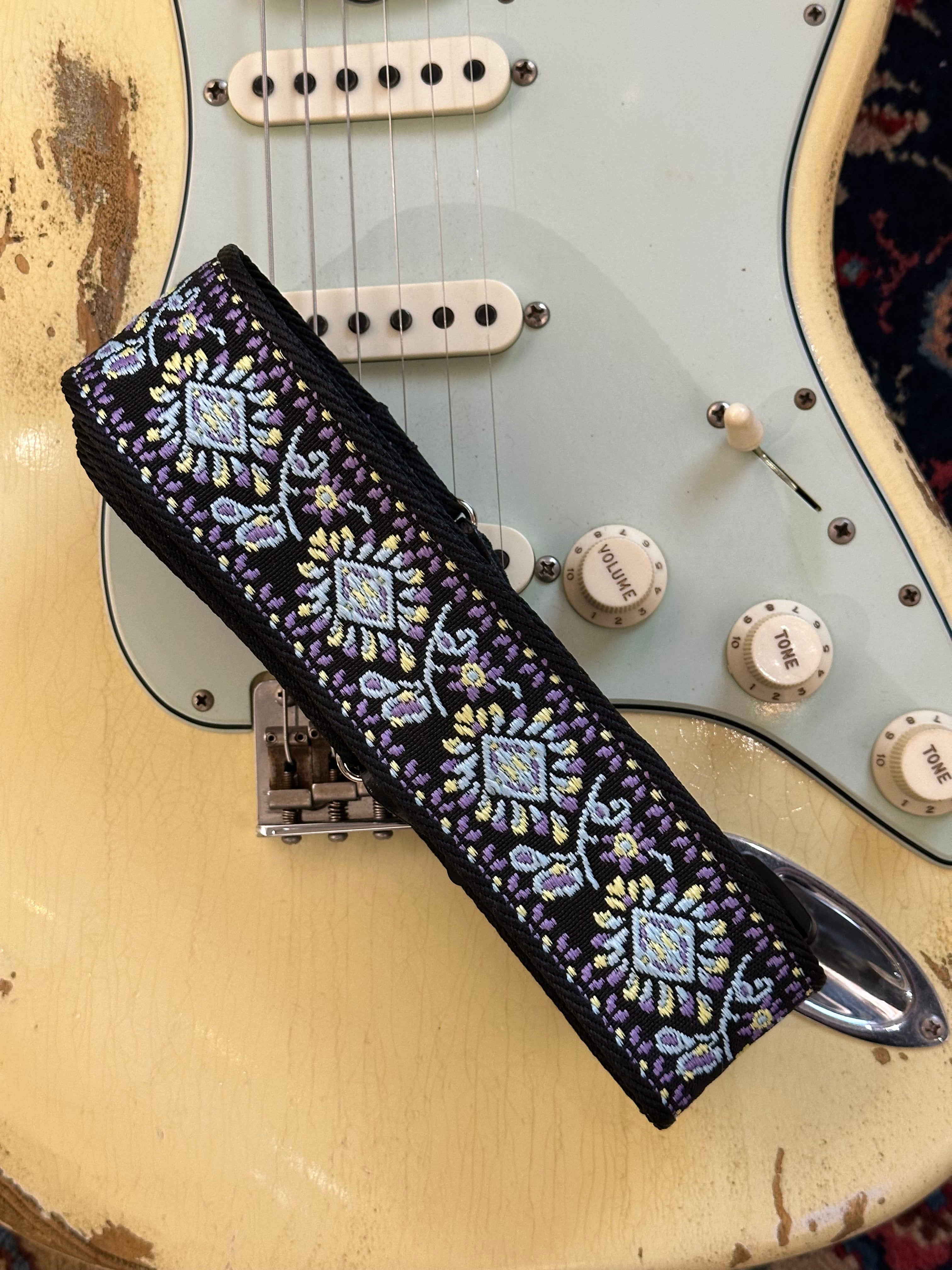 Fender guitar strap, Pasadena woven, blue lotus