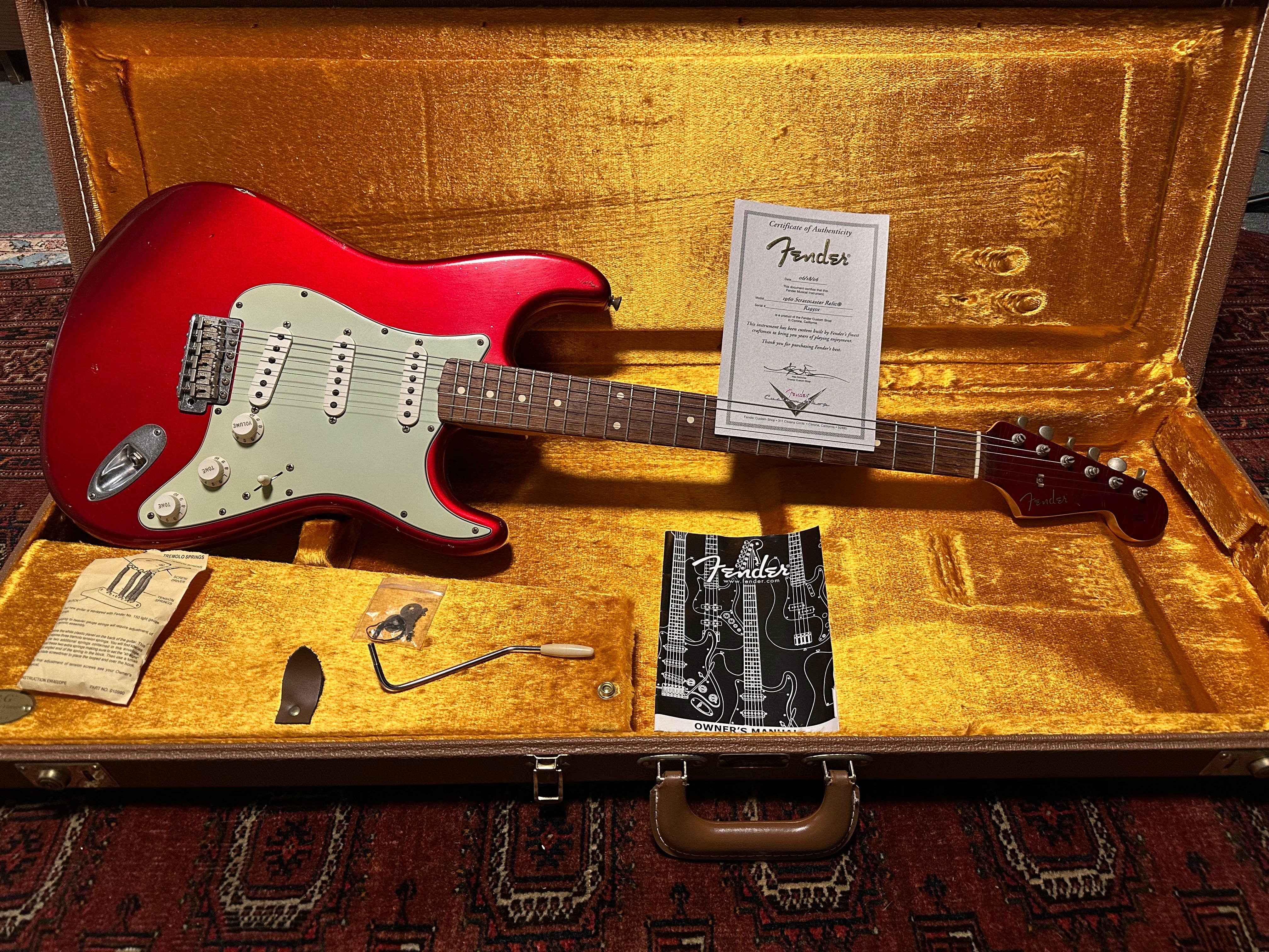 Fender Custom Shop '60 Relic Stratocaster 2006 Candy Apple Red with Matching Headstock