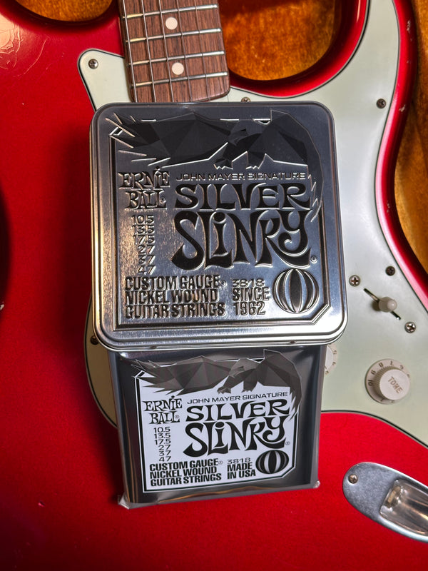 Ernie Ball Silver Slinky John Mayer Collectors Tin Electric Strings (10.5-47) 3-Pack