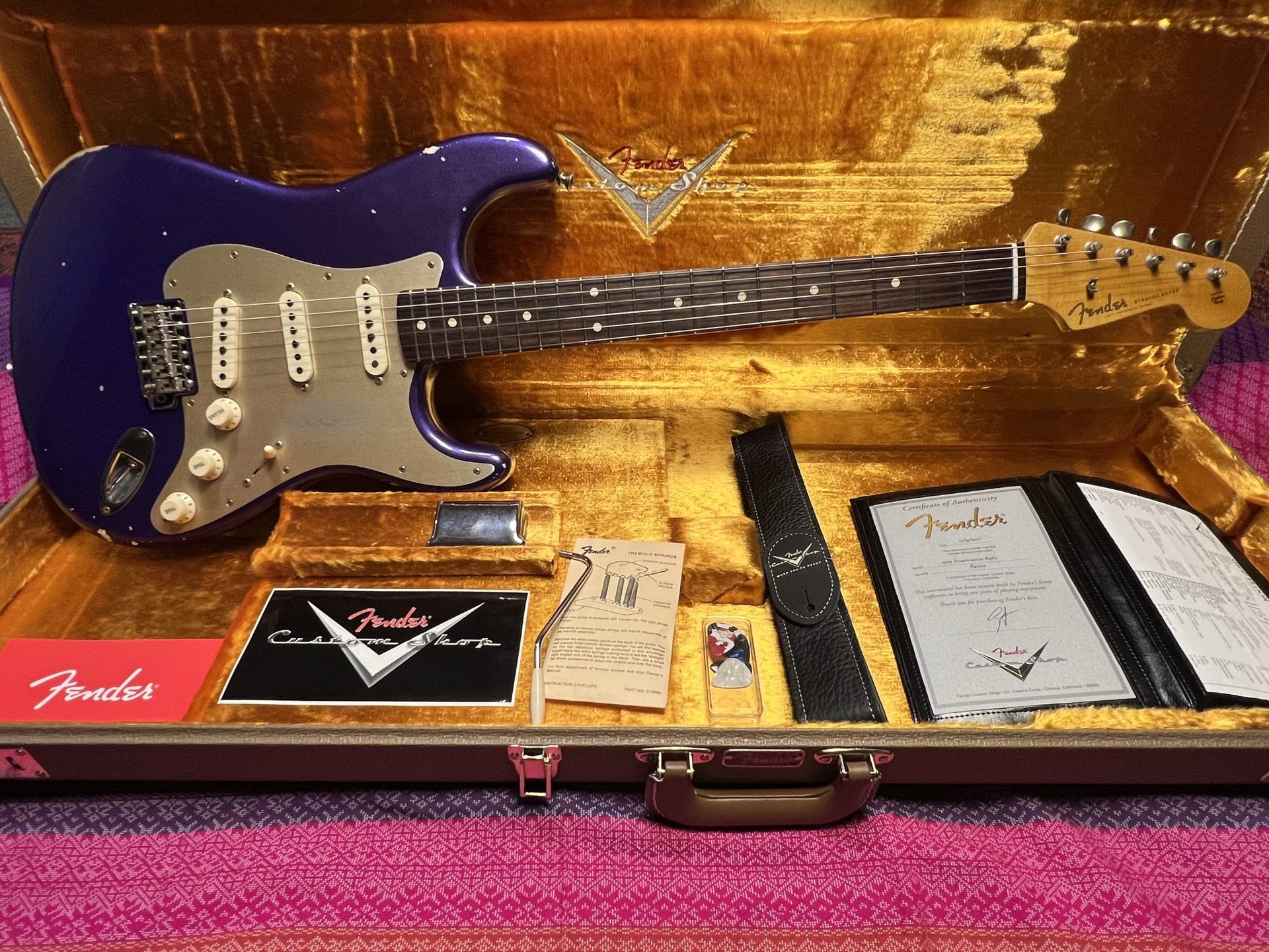SOLD - 2017 Fender Custom Shop 59 Relic Stratocaster Purple Metalic