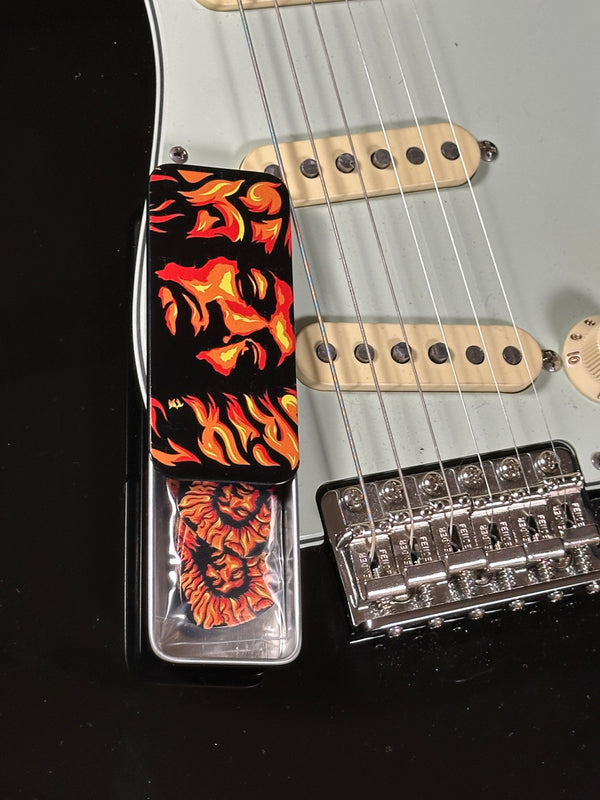 Dunlop '69 Psych Series Voodoo Fire Plectrum Pick Tin 6-Pack