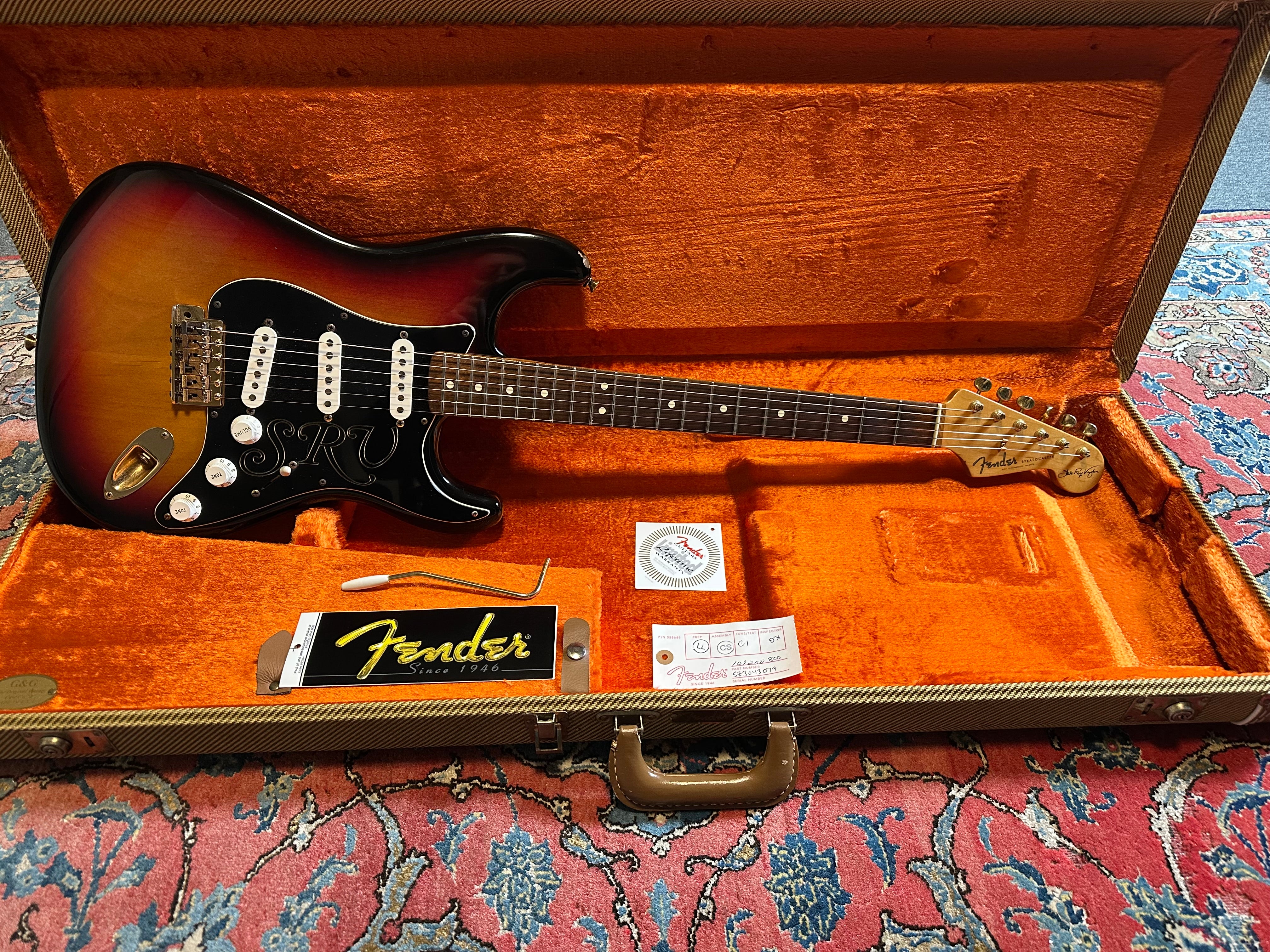 SOLD - 2003 Fender Stevie Ray Vaughan SRV Signature Stratocaster Sunbu