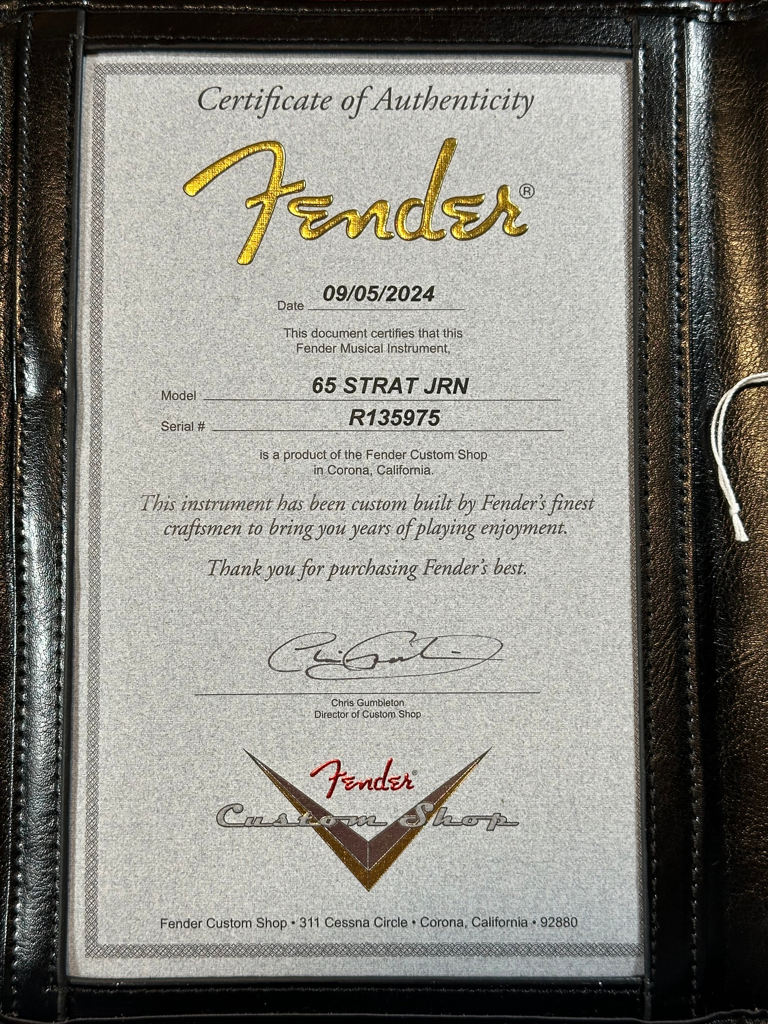 Fender Custom Shop '65 Journeyman Stratocaster 2024 Sparkle Blue