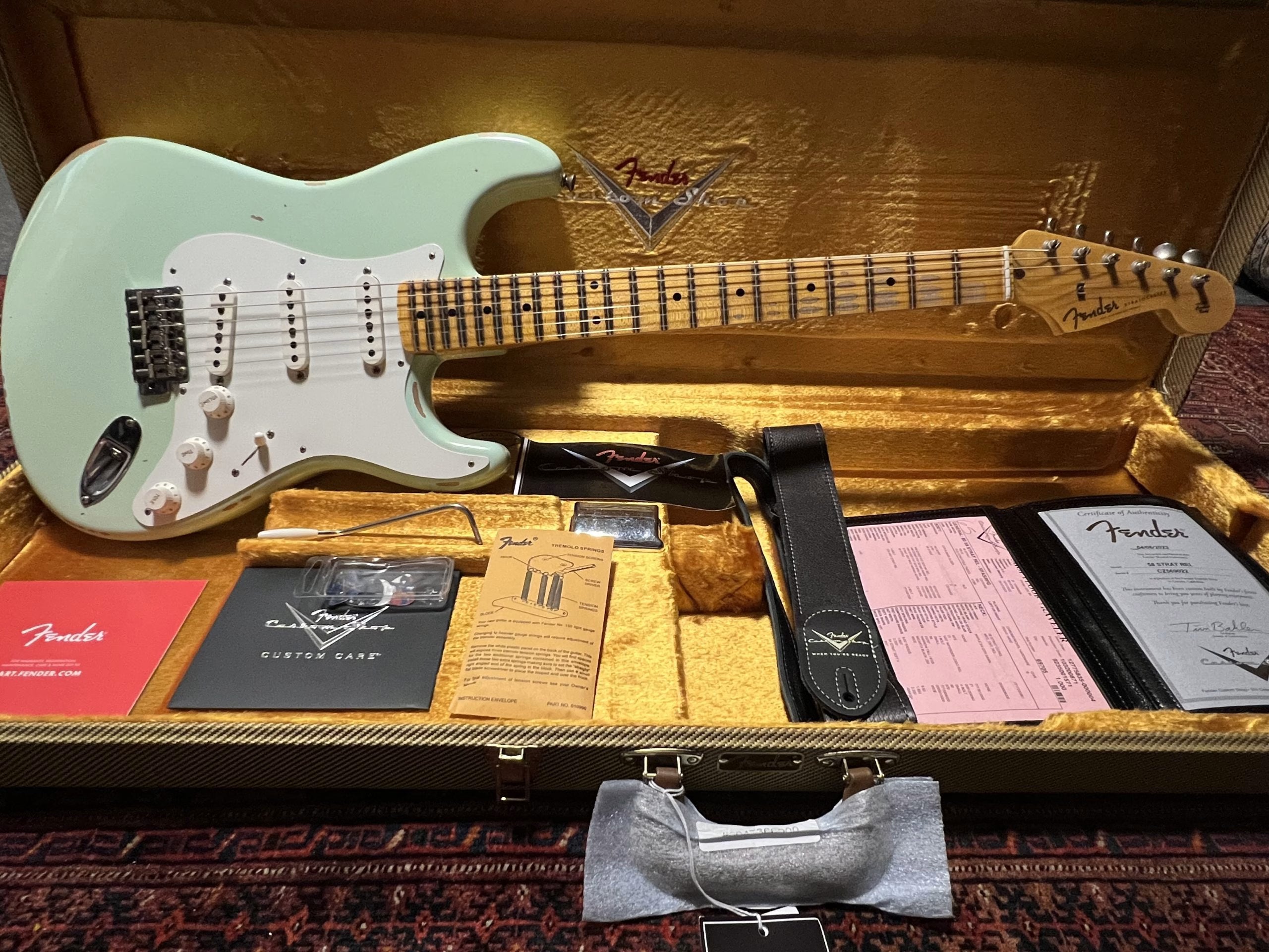SOLD - 2023 Fender Custom Shop '58 Relic Stratocaster Faded Surf Green