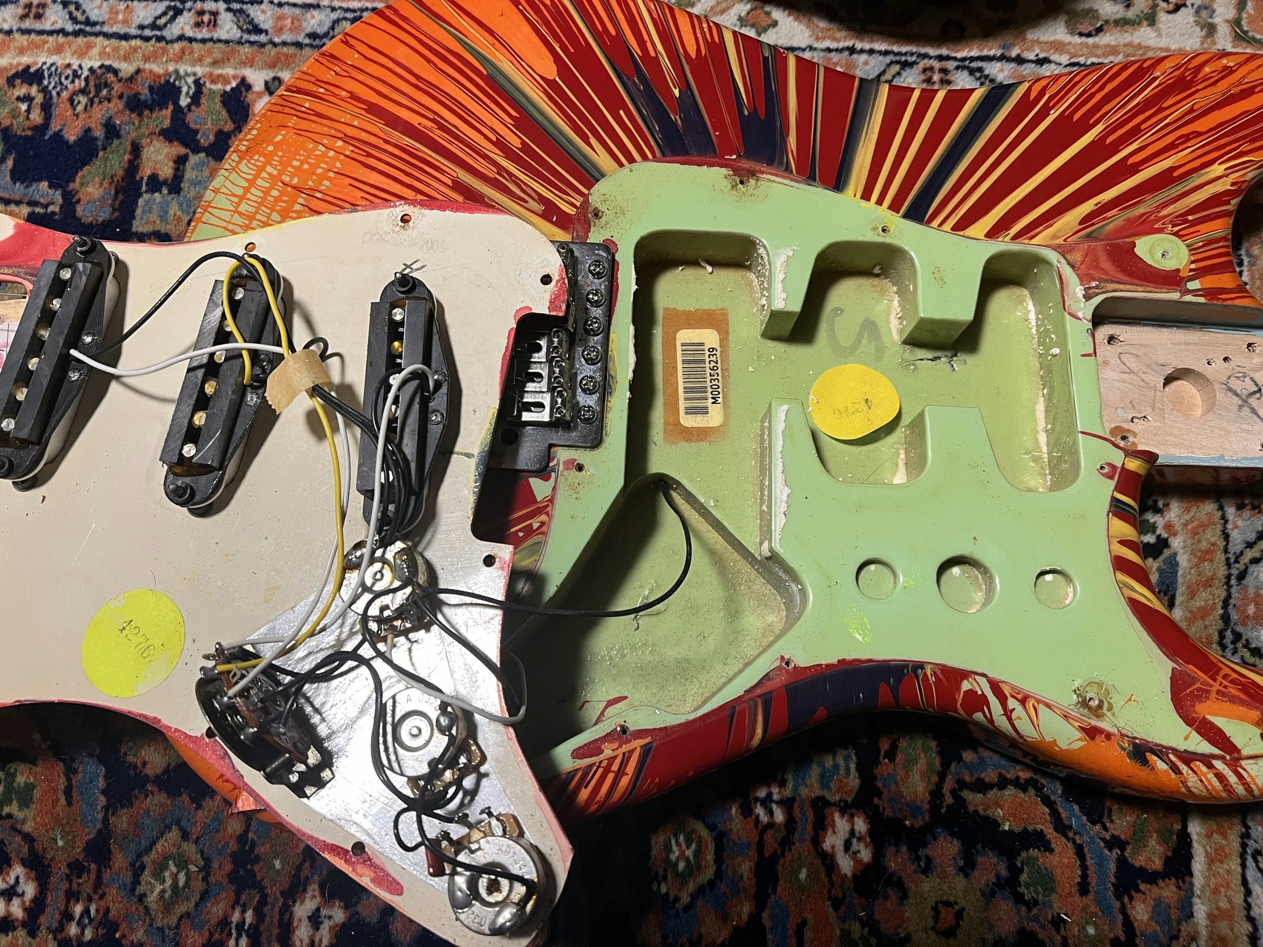 Fender Splatter Stratocaster 2003 Surf Green Splatter