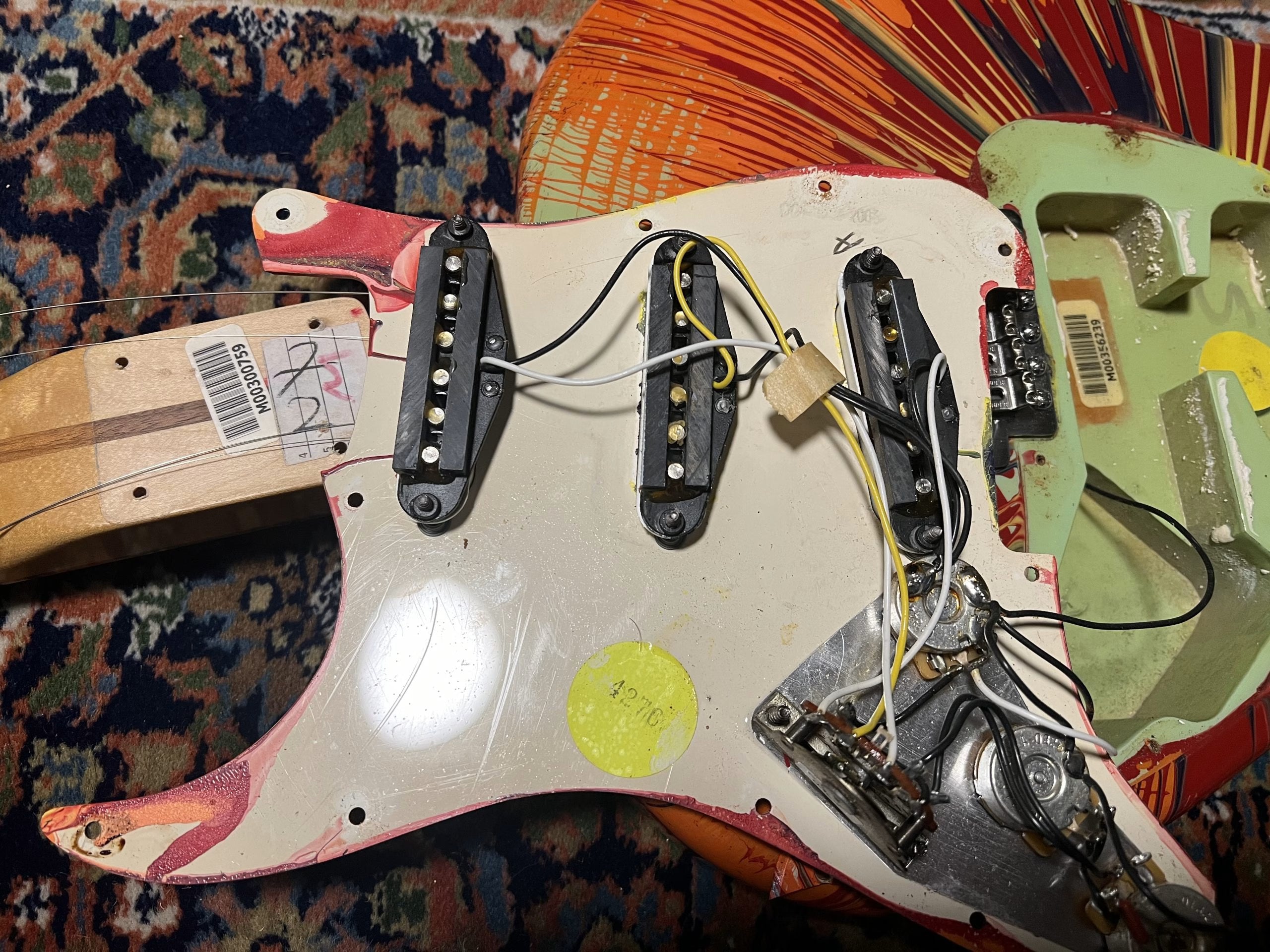 Fender Splatter Stratocaster 2003 Surf Green Splatter