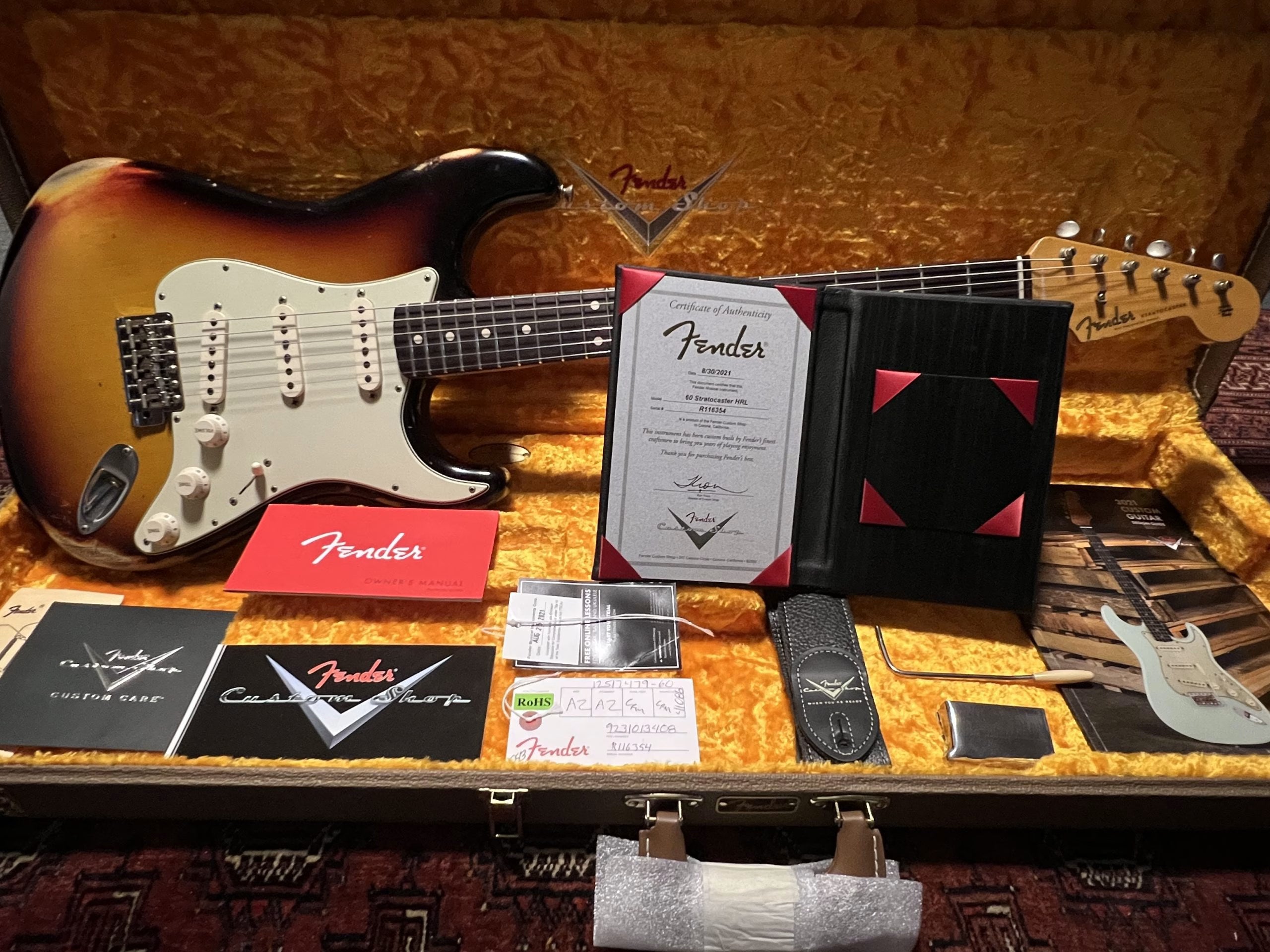 SOLD - 2021 Fender Custom Shop 60 Heavy Relic Stratocaster Sunburst