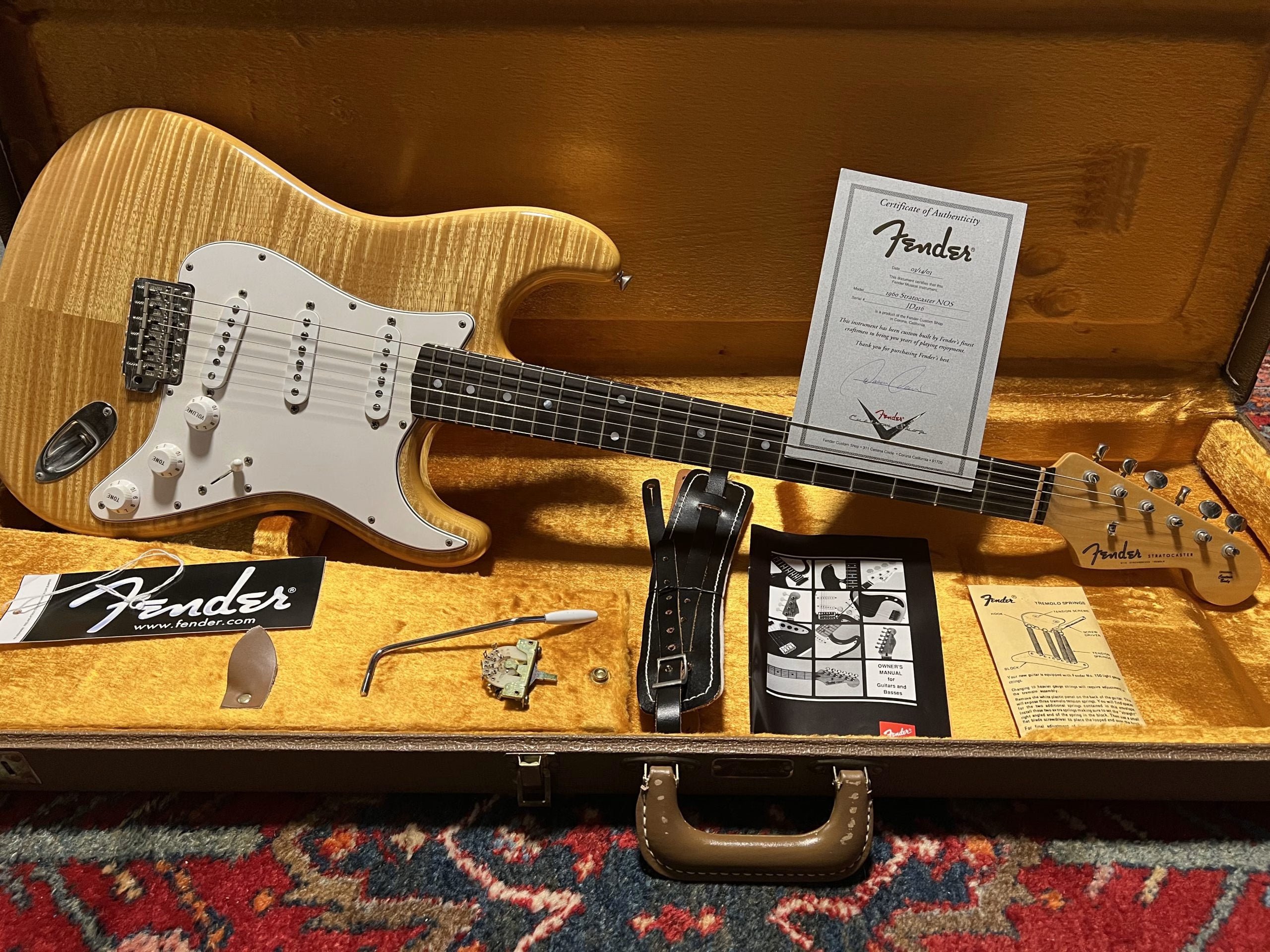SOLD - 2003 Fender Custom Shop '60 Masterbuilt Jason Davis NOS Stratocaster Natural
