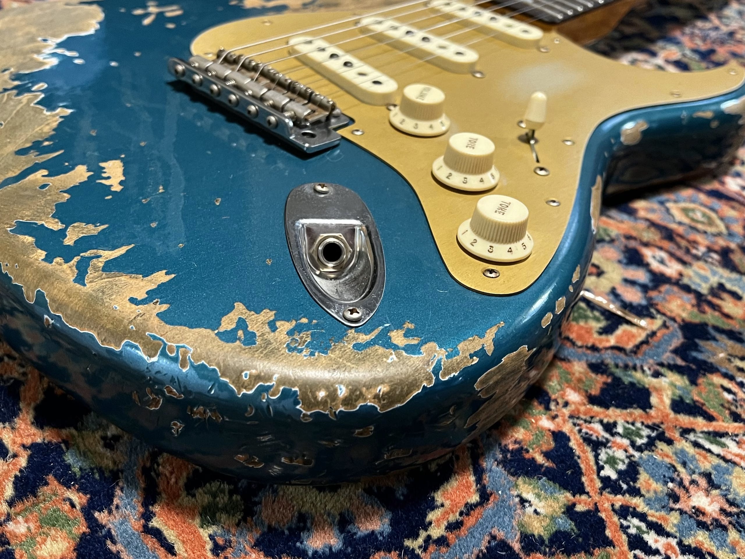 SOLD - 2019 Fender Custom Shop 66 Big Head NAMM LTD Super Heavy Relic Stratocaster Ocean Turquoise