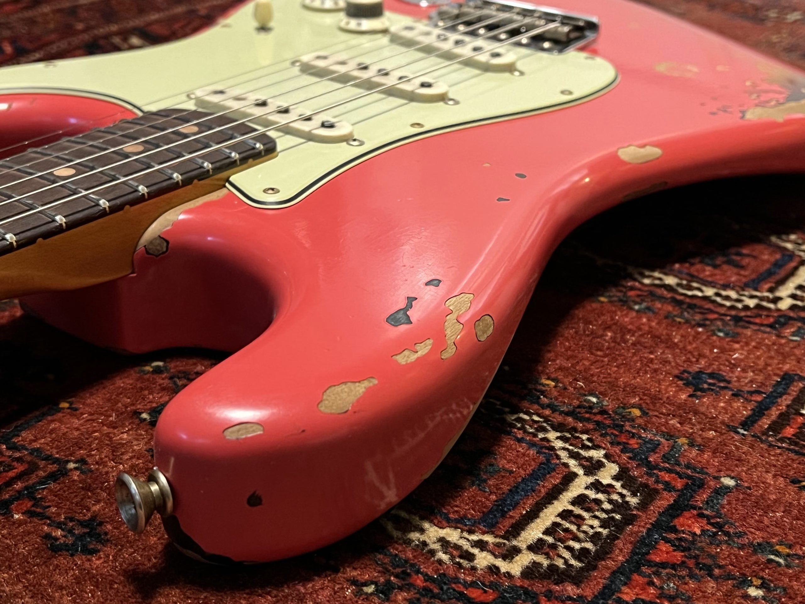 SOLD - 2023 Fender Custom Shop Michael Landau 63 Relic Stratocaster Fiesta Red over Sunburst